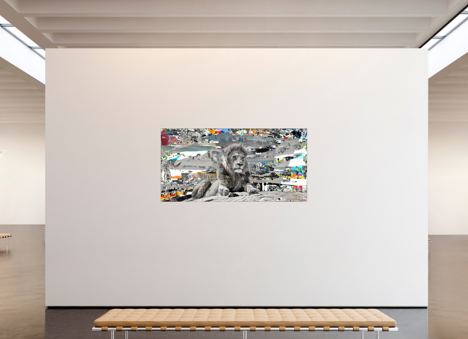 200 x 100 cm, Slimline Einfassung schwarz unter 2mm Acrylglas FA WC Jabari V