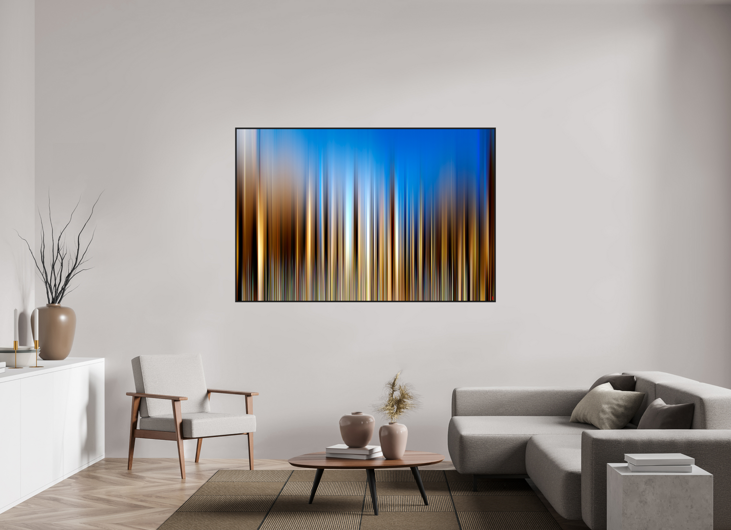 180 x 120 cm, Schattenfugen-Rahmen schwarz &amp; 2mm Acrylglas FA PH Ayondele I