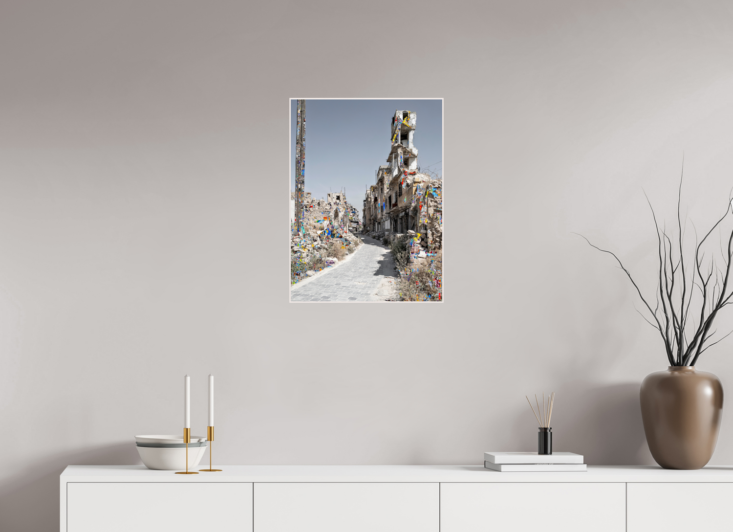 45 x 60 cm, Foto in ArtBox aus Massivholz Ahorn weiß RED³ SCSI Madiha III