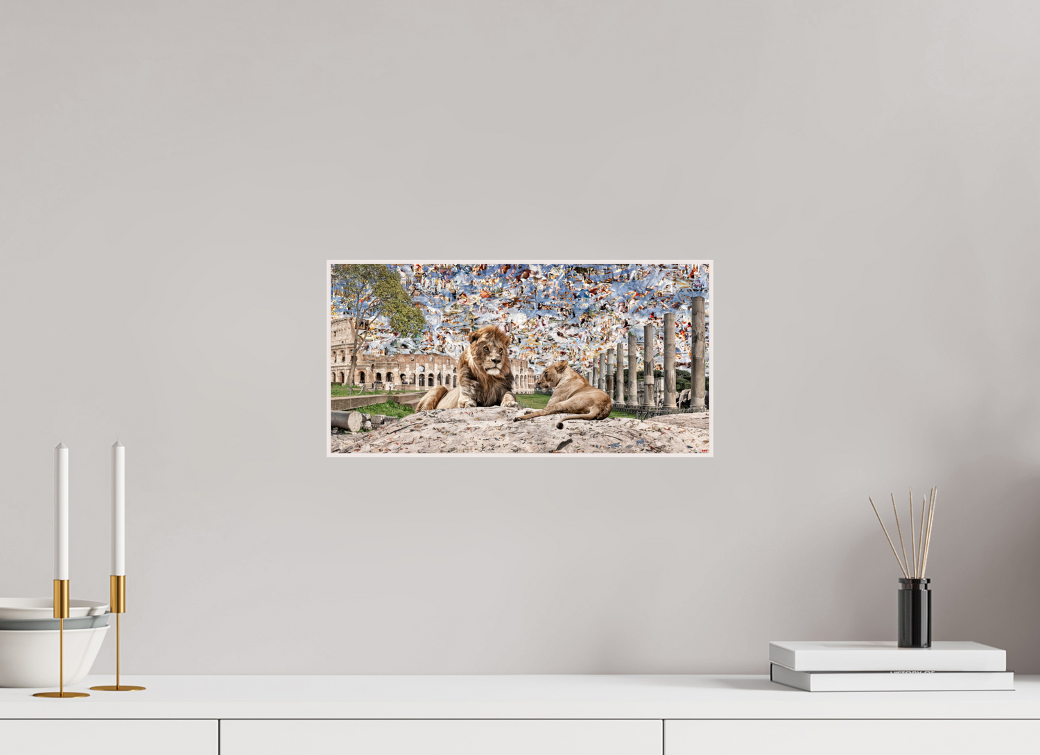 40 x 20 cm, Foto in ArtBox aus Massivholz Ahorn weiß RED³ WC Adjesa V