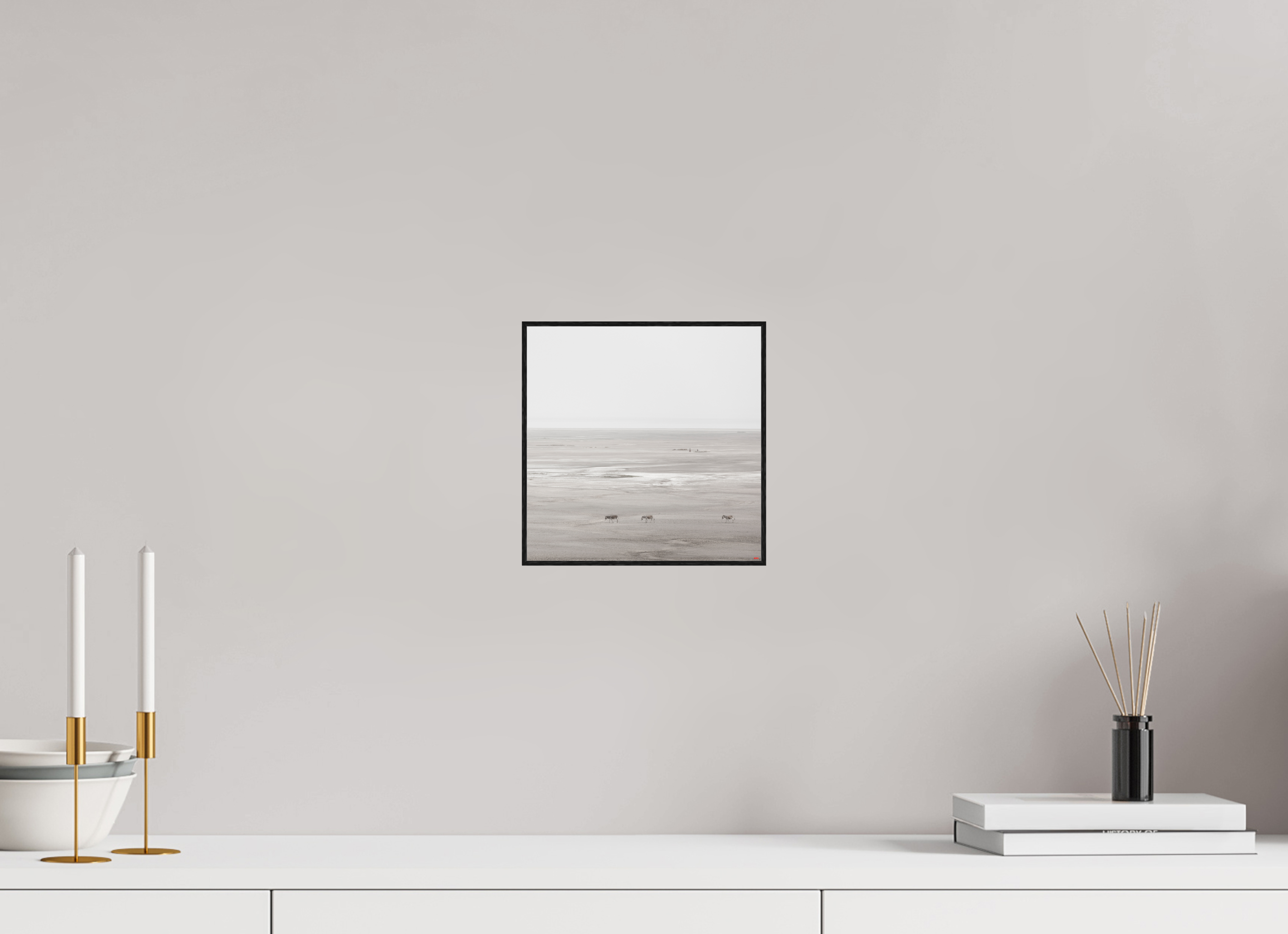 20 x 20 cm, Foto in ArtBox aus Massivholz Eiche schwarz RED³ PH Danai II