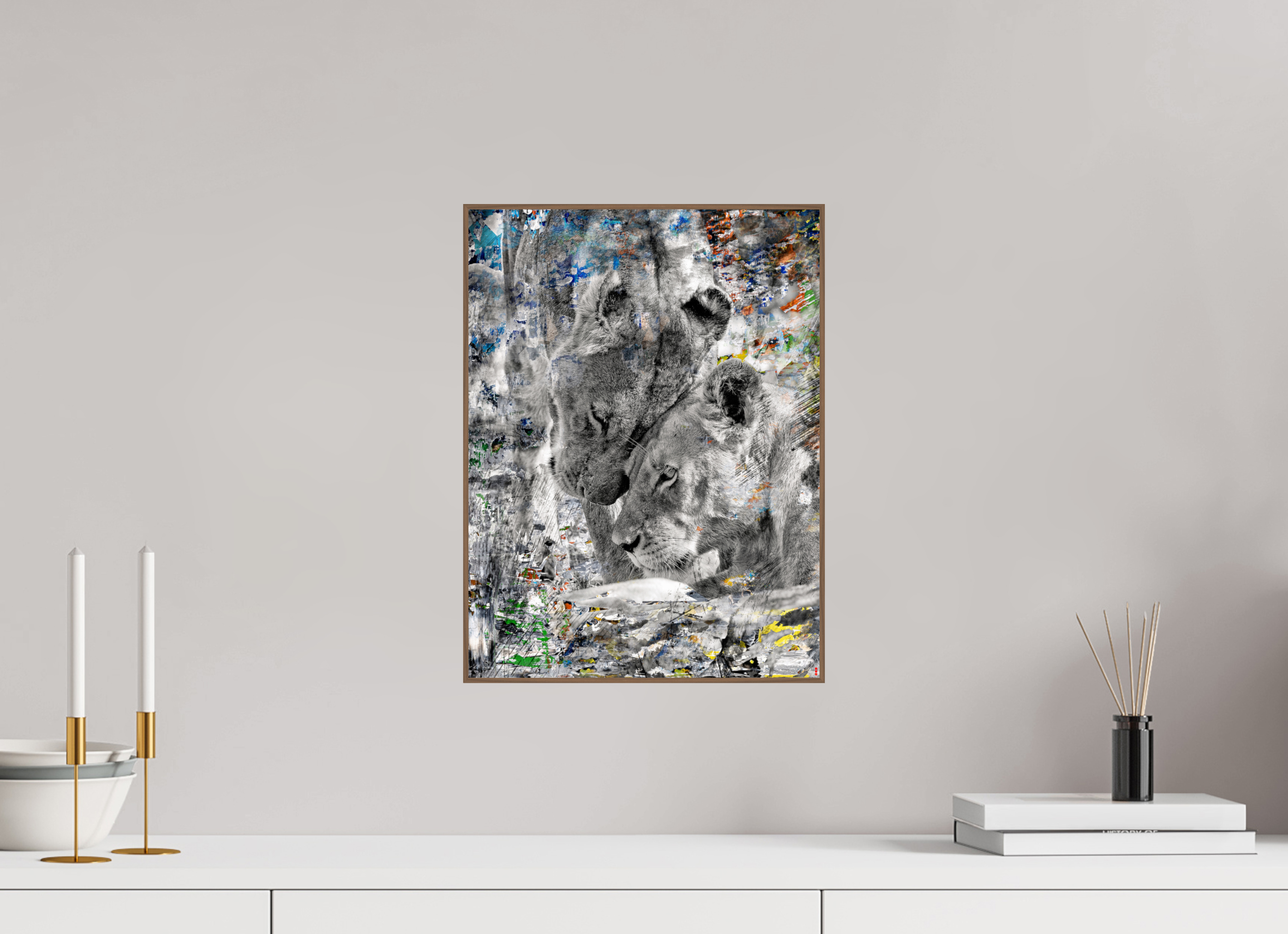 30 x 40 cm, Foto in ArtBox aus Massivholz Nussbaum RED³ WC Layamaya III