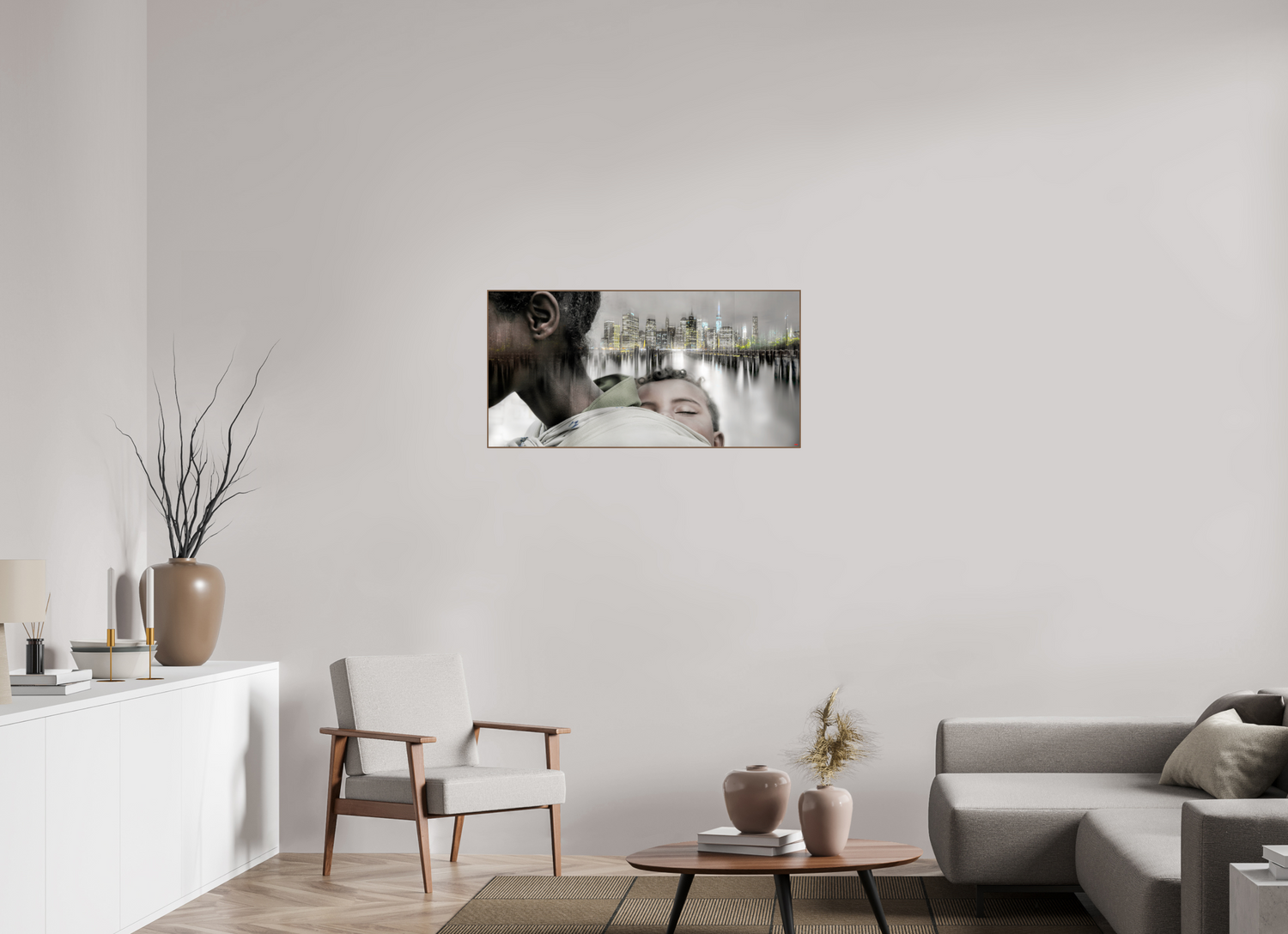 100 x 50 cm, Foto in ArtBox aus Massivholz Nussbaum RED³ HP Aisha V