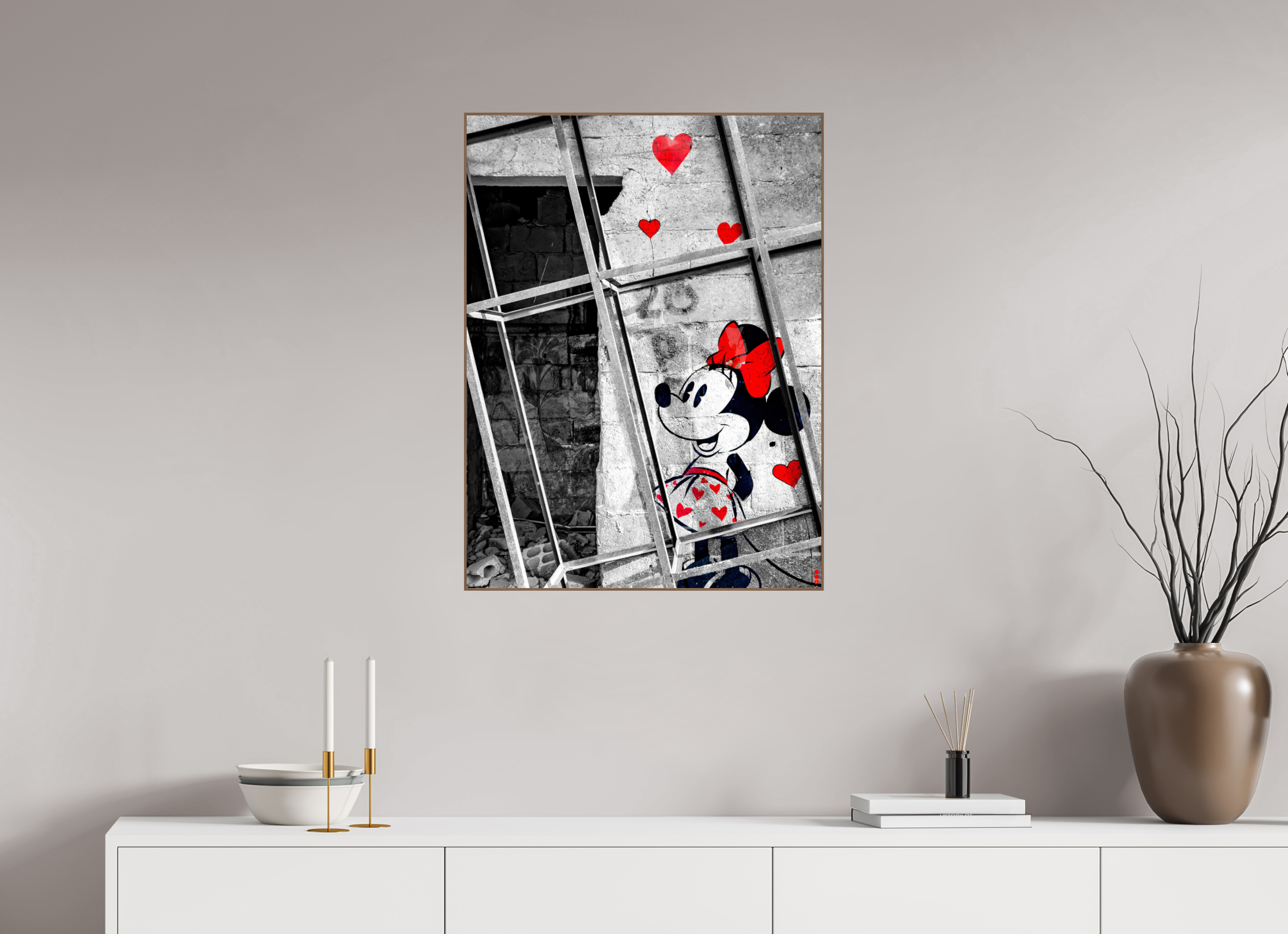 60 x 80 cm, Foto in ArtBox aus Massivholz Nussbaum RED³ SCSI Madiar III