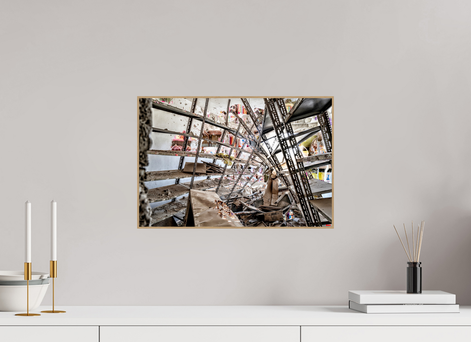 45 x 30 cm, Foto in ArtBox aus Massivholz Eiche natur RED³ SCSI Mahira I