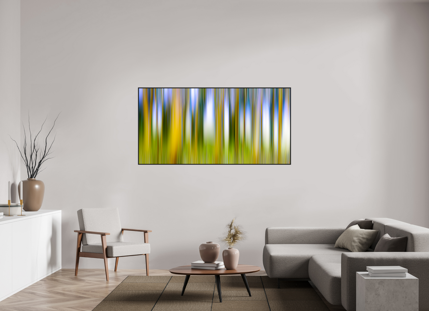 180 x 90 cm, Schattenfugen-Rahmen schwarz &amp; 2mm Acrylglas FA PH Ayashe V