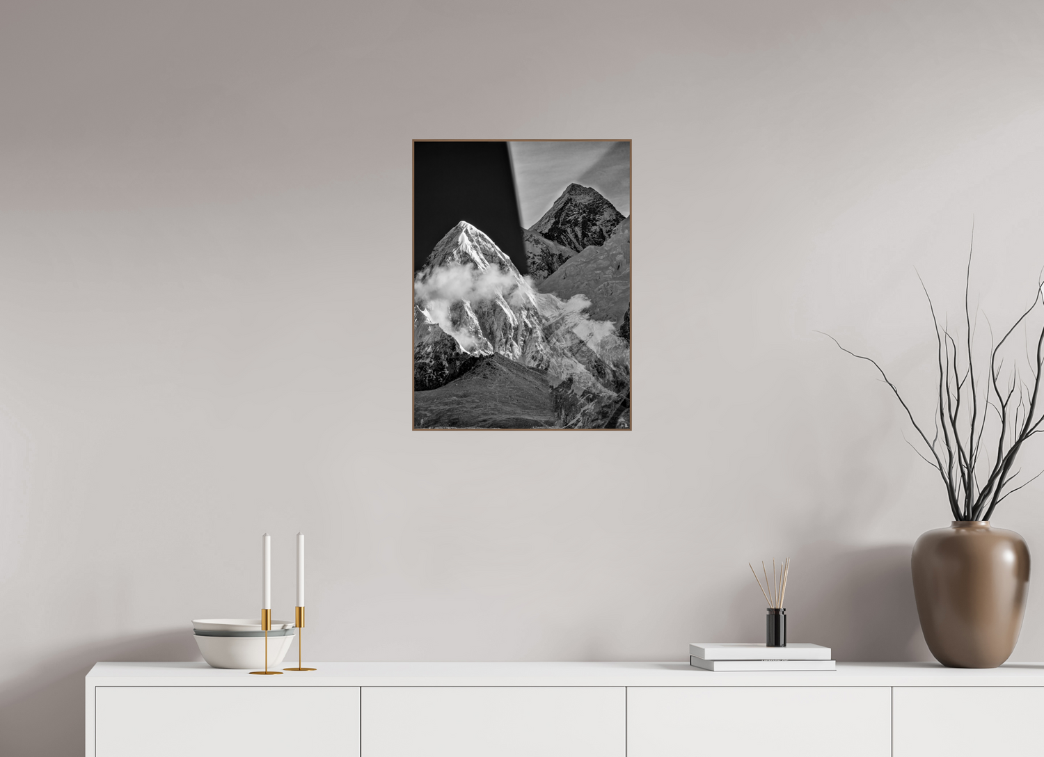 45 x 60 cm, Foto in ArtBox aus Massivholz Nussbaum RED³ Sampa III