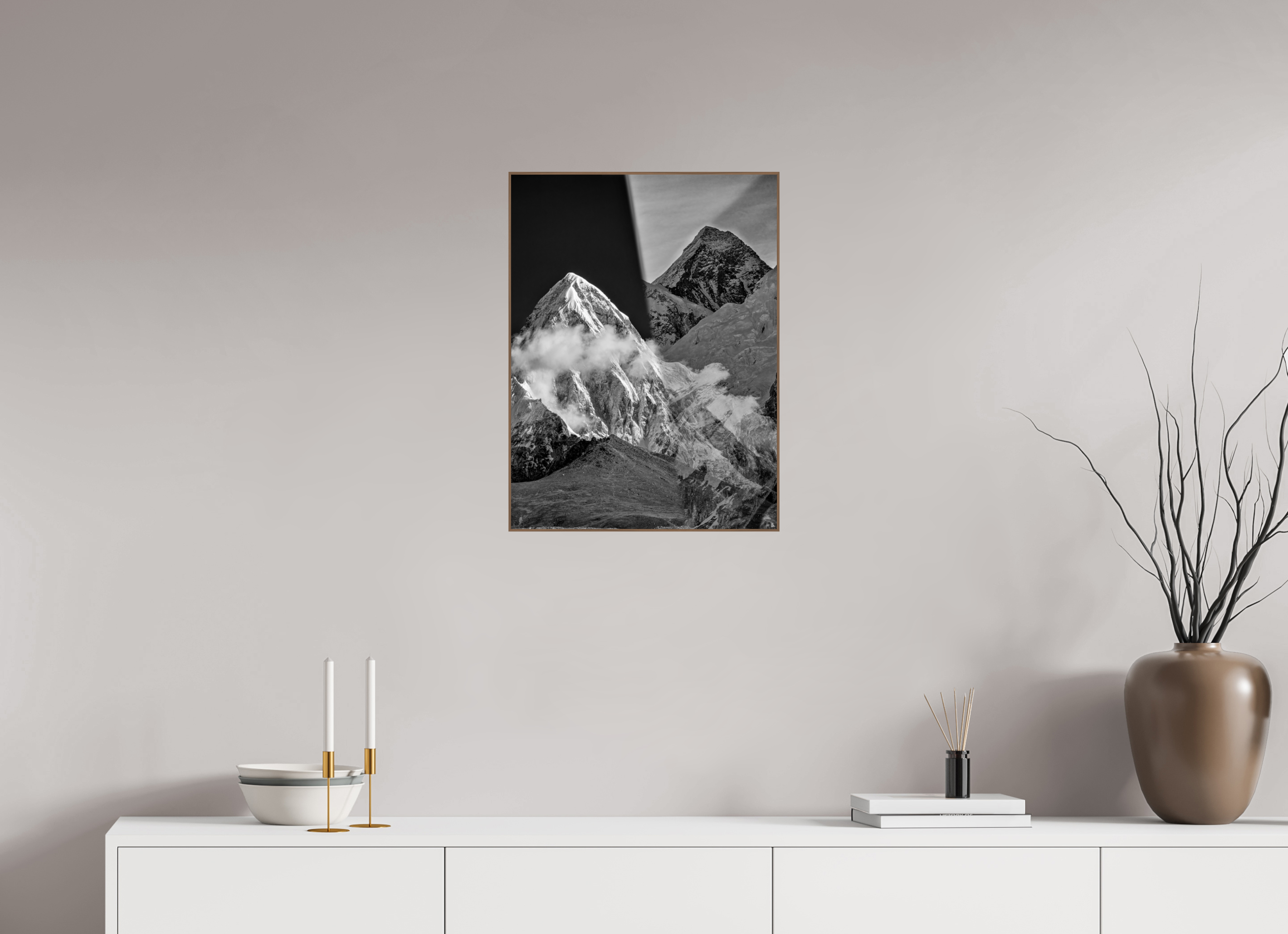 45 x 60 cm, Foto in ArtBox aus Massivholz Nussbaum RED³ Sampa III