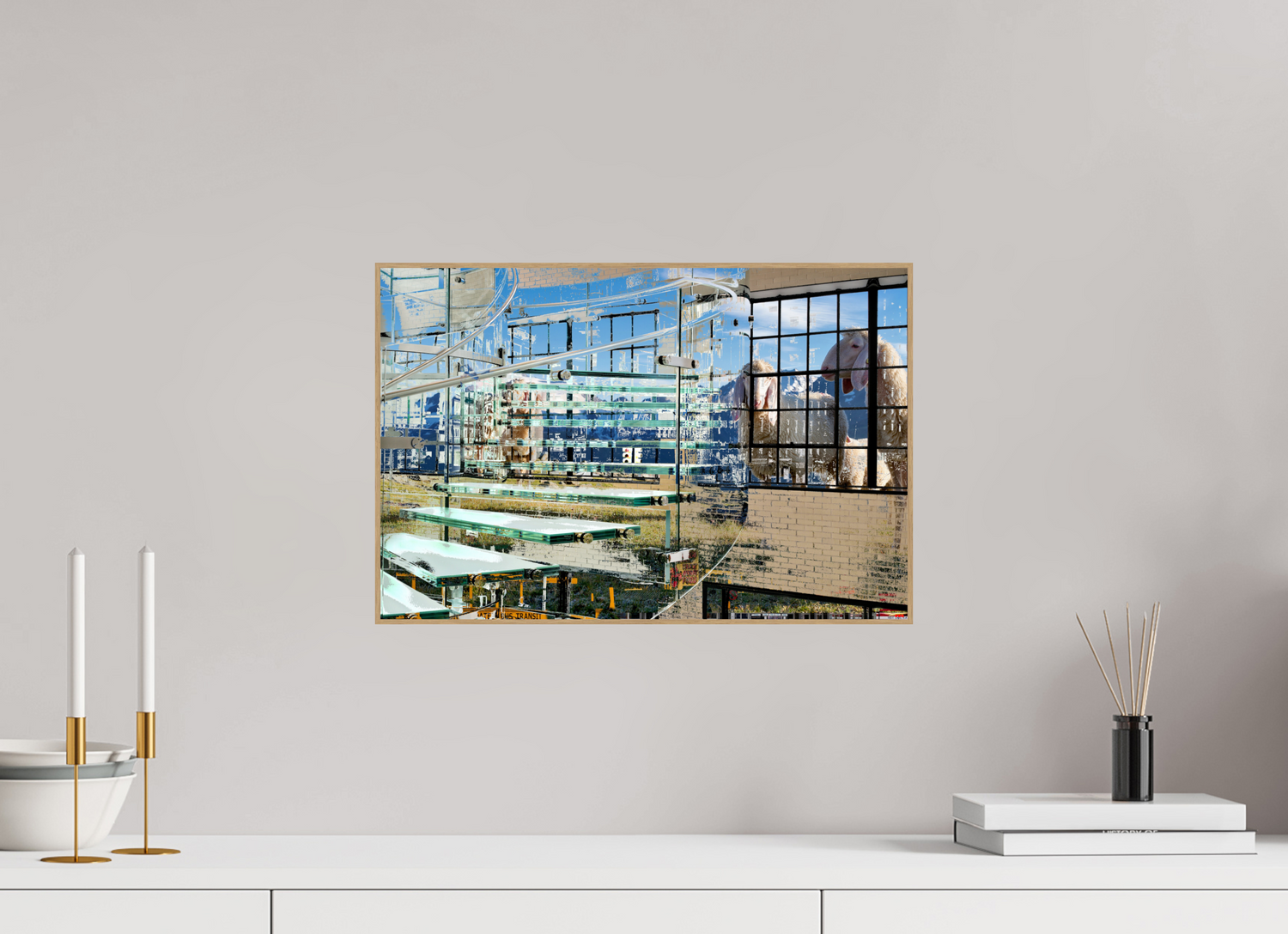 45 x 30 cm, Foto in ArtBox aus Massivholz Eiche natur RED³ HP Malia I