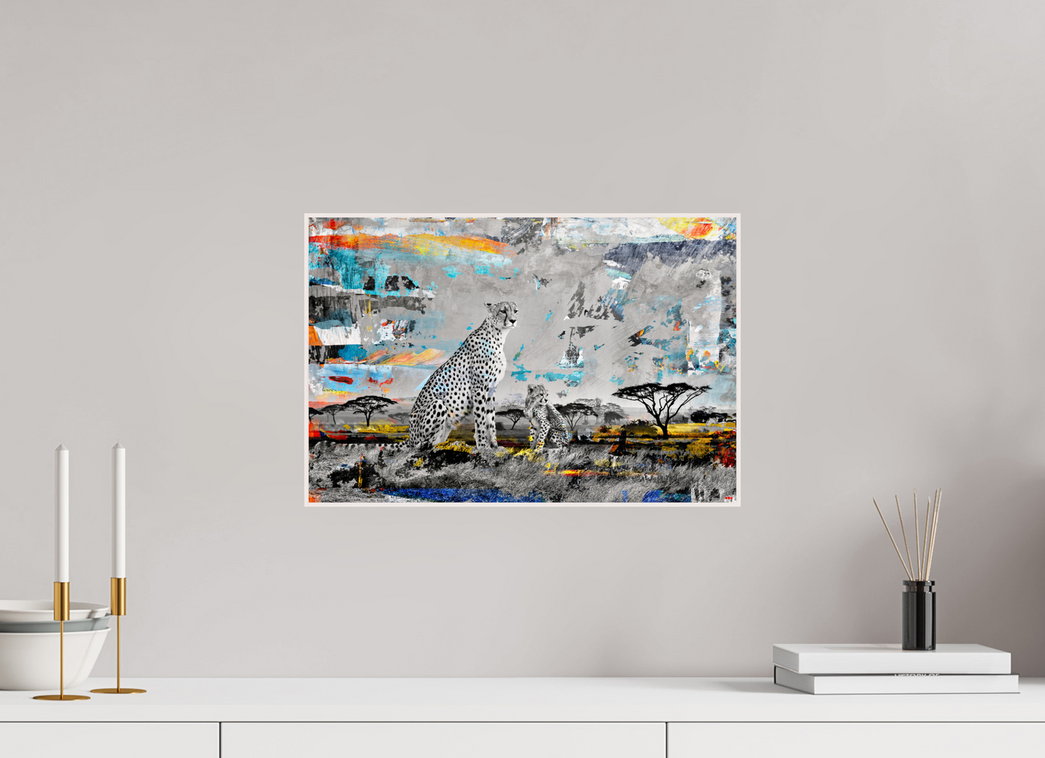 45 x 30 cm, Foto in ArtBox aus Massivholz Ahorn weiß RED³ WC Ladebayo I