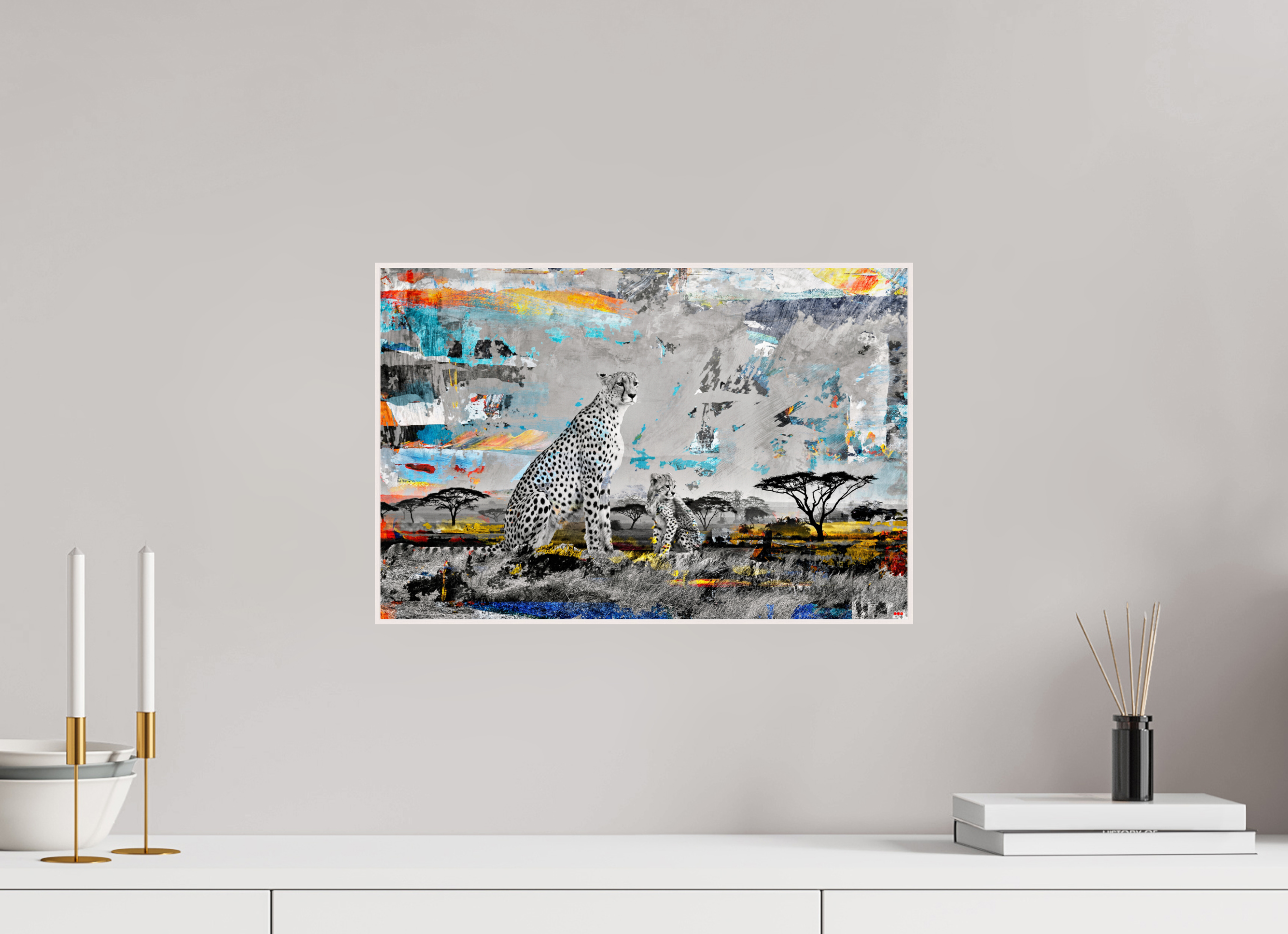 45 x 30 cm, Foto in ArtBox aus Massivholz Ahorn weiß RED³ WC Ladebayo I