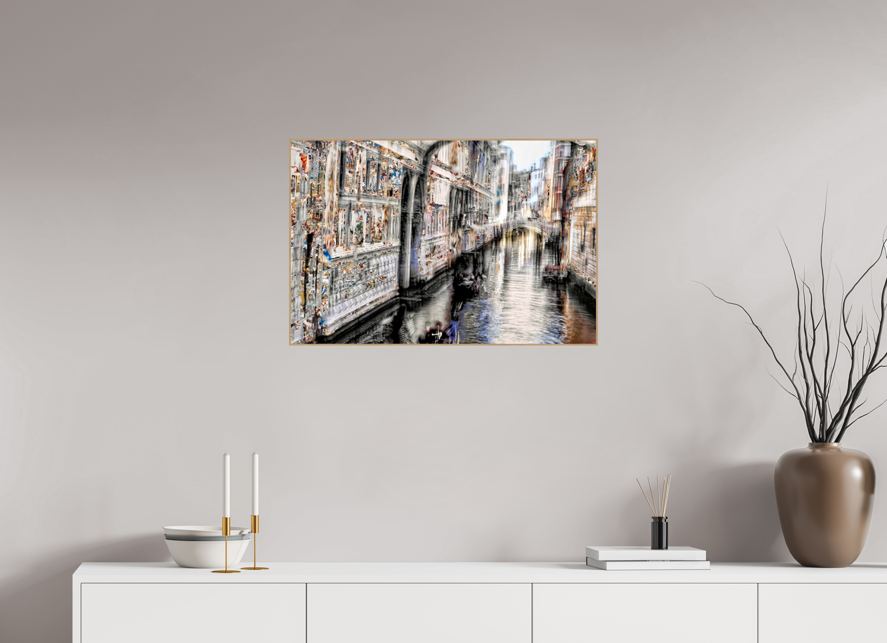 75 x 50 cm, Foto in ArtBox aus Massivholz Eiche natur RED³ HP Amari I