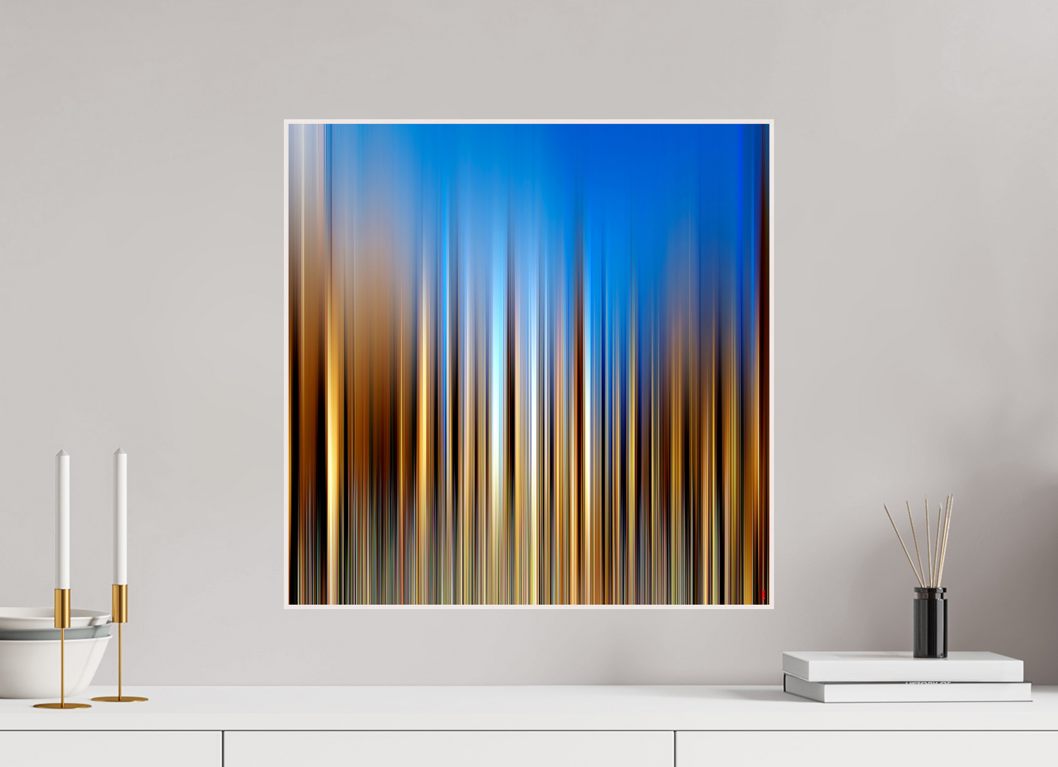 50 x 50 cm, Foto in ArtBox aus Massivholz Ahorn weiß RED³ PH Ayondele II