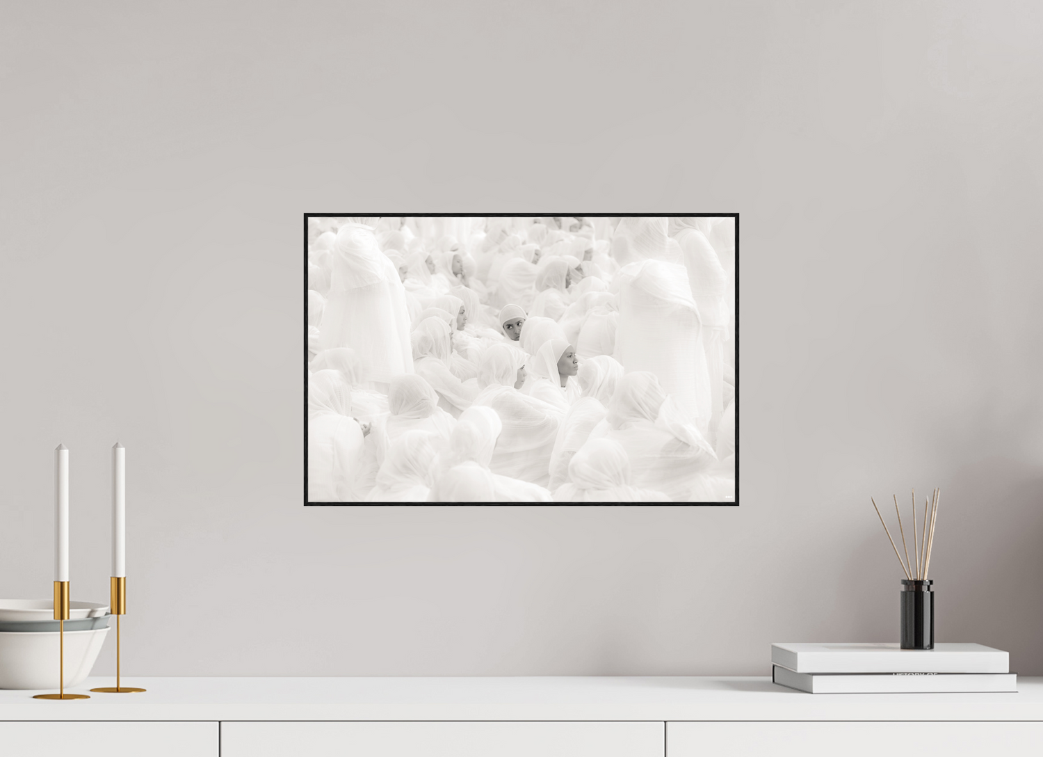 45 x 30 cm, Foto in ArtBox aus Massivholz Eiche schwarz RED³ PH Malia I