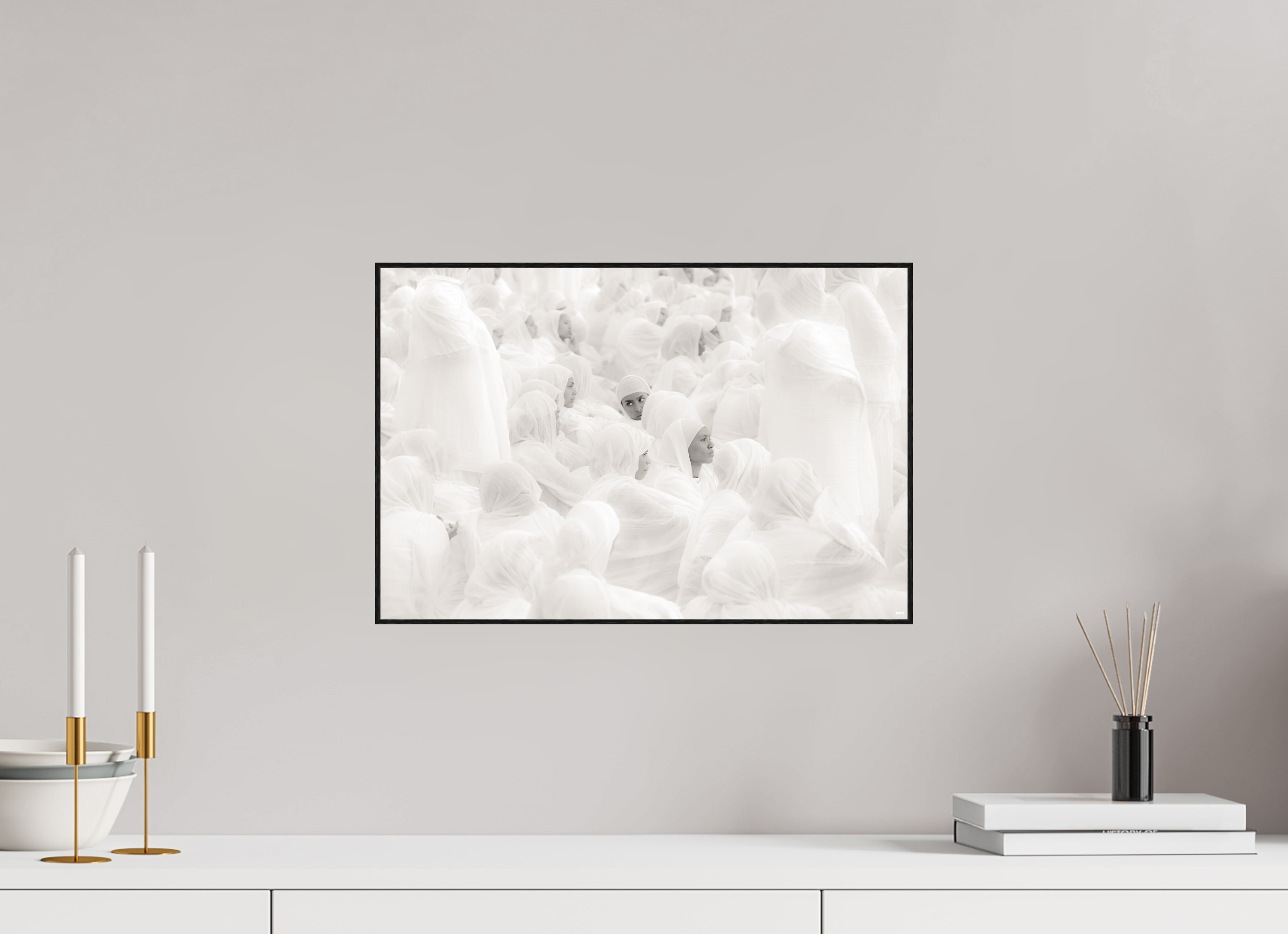 45 x 30 cm, Foto in ArtBox aus Massivholz Eiche schwarz RED³ PH Malia I