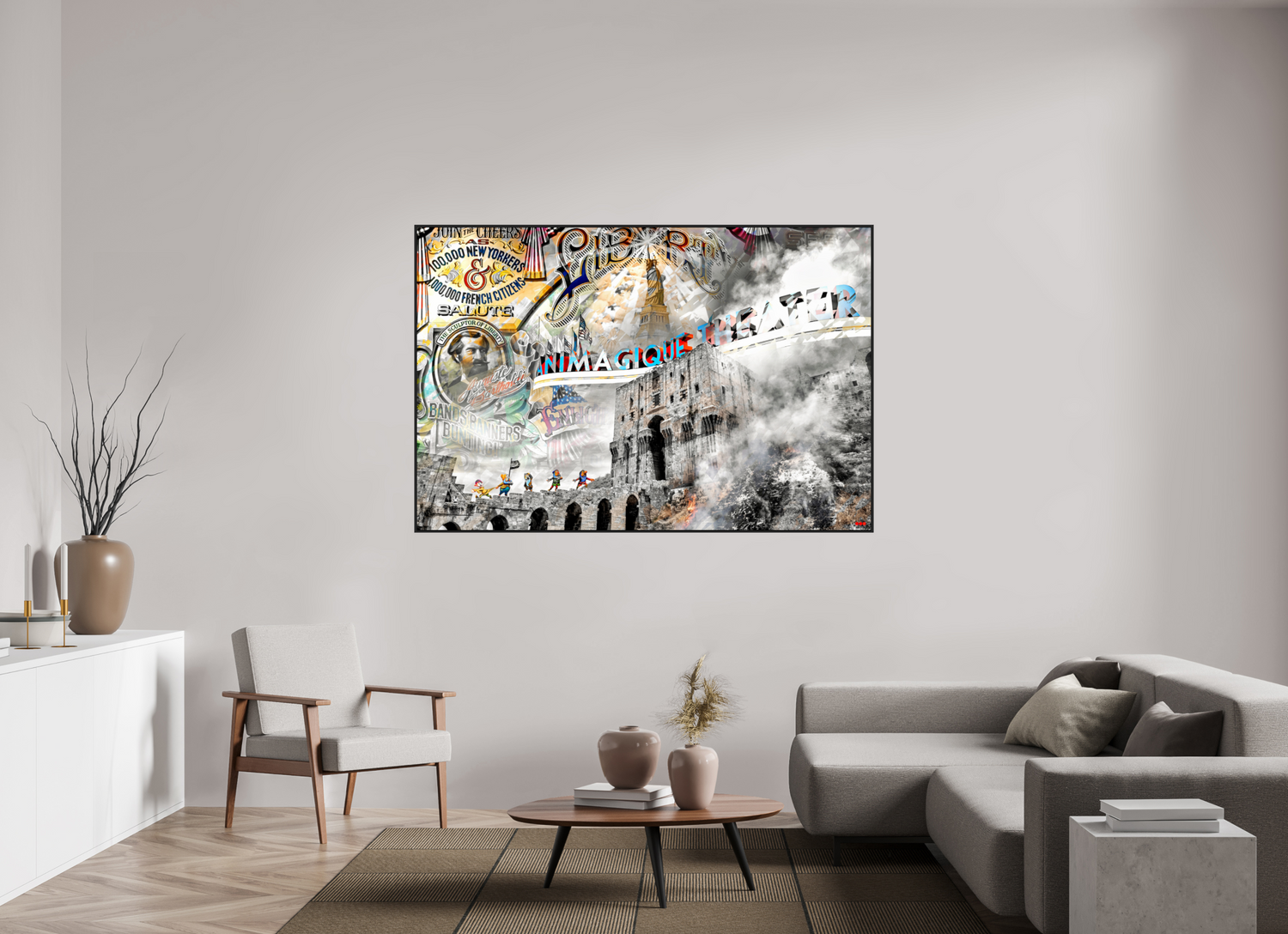 180 x 120 cm, Schattenfugen-Rahmen schwarz &amp; 2mm Acrylglas FA SCSI Mumtaz I