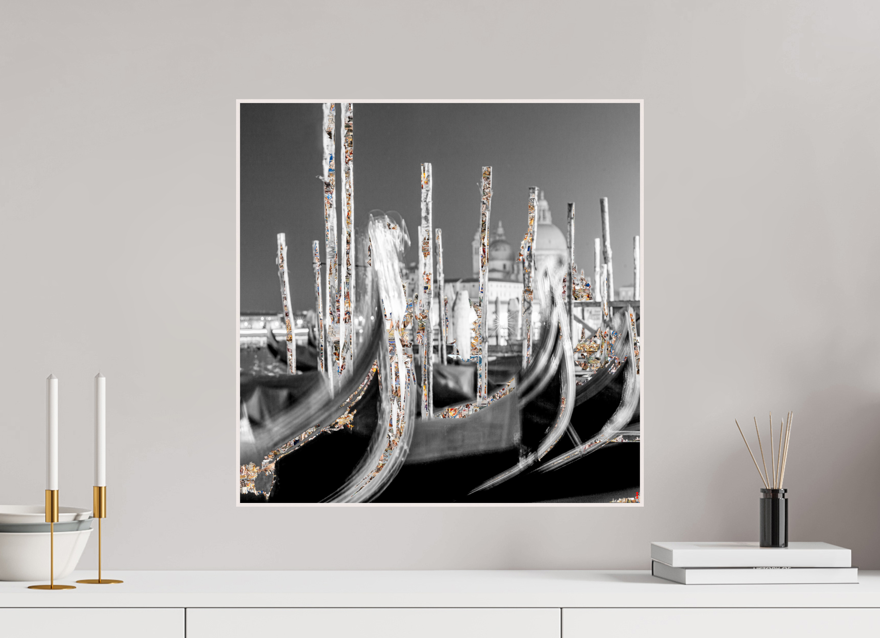 50 x 50 cm, Foto in ArtBox aus Massivholz Ahorn weiß RED³ HP Alina II