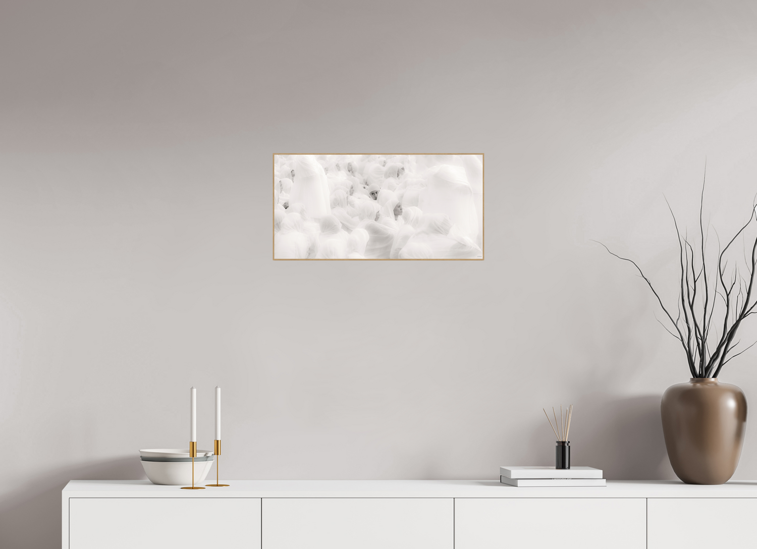 60 x 30 cm, Foto in ArtBox aus Massivholz Eiche natur RED³ PH Malia V