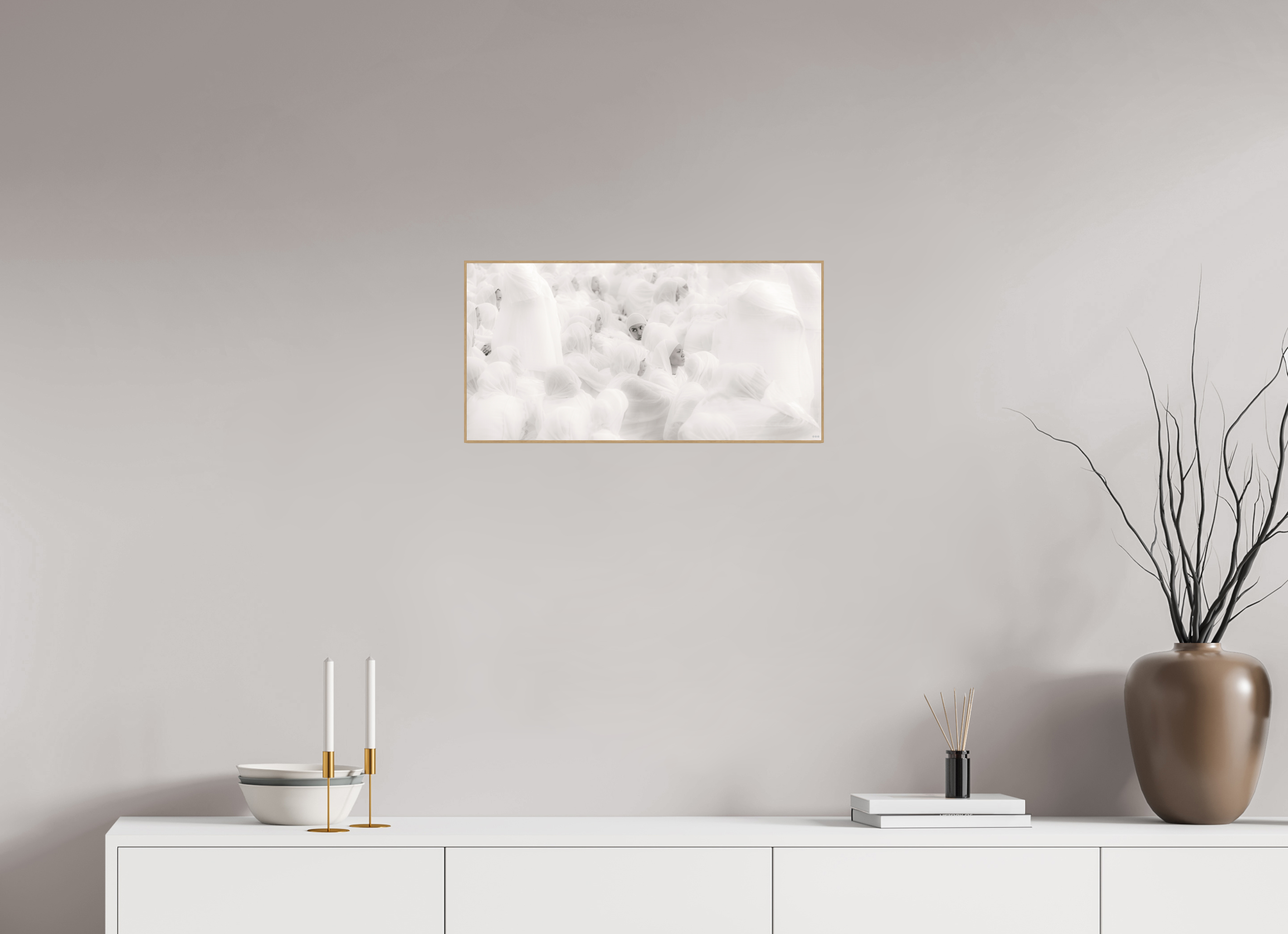 60 x 30 cm, Foto in ArtBox aus Massivholz Eiche natur RED³ PH Malia V