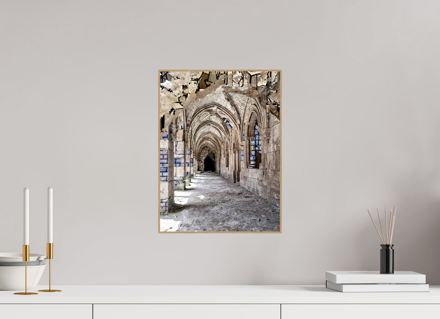 30 x 40 cm, Foto in ArtBox aus Massivholz Eiche natur RED³ SCSI Mehdiya III