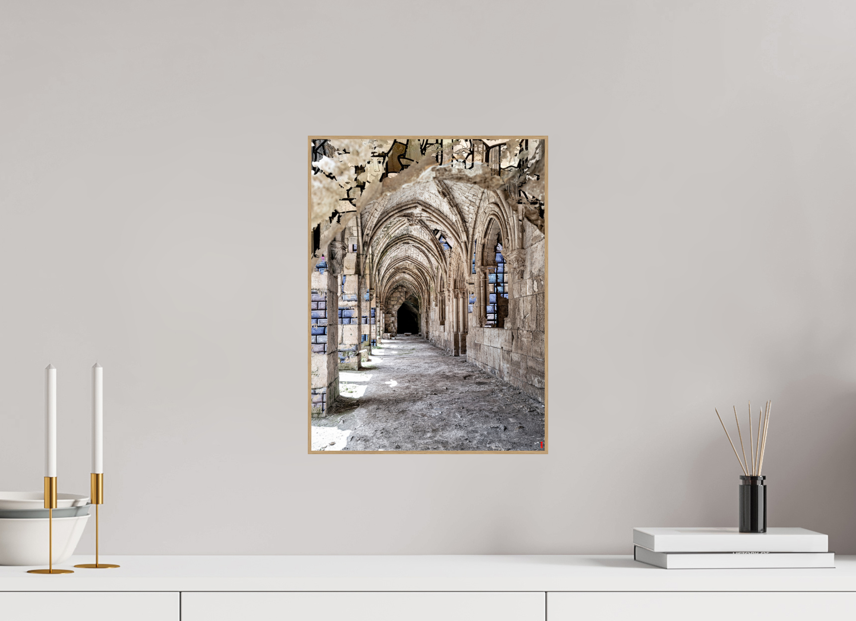 30 x 40 cm, Foto in ArtBox aus Massivholz Eiche natur RED³ SCSI Mehdiya III