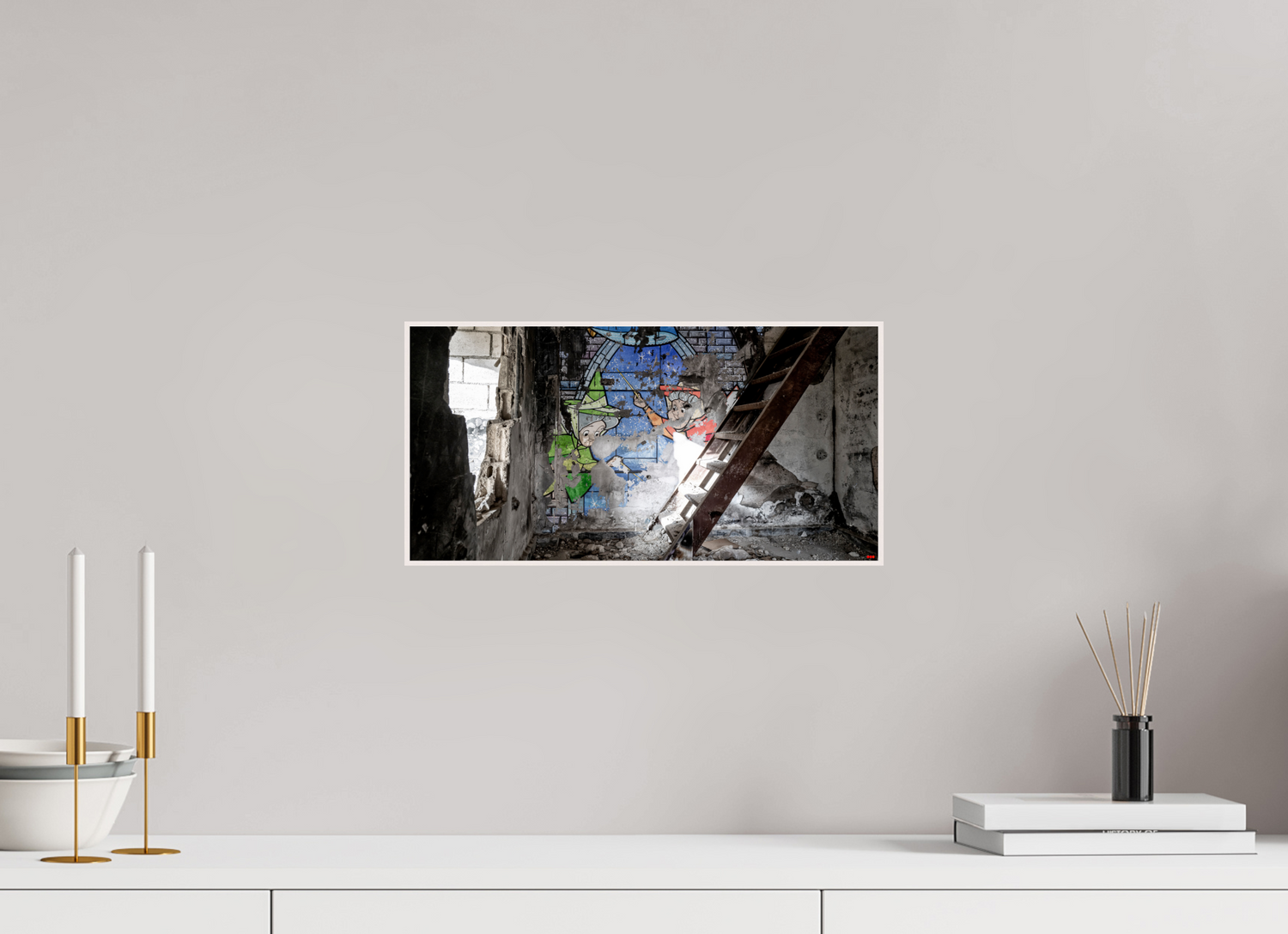 40 x 20 cm, Foto in ArtBox aus Massivholz Ahorn weiß RED³ SCSI Mazaya V