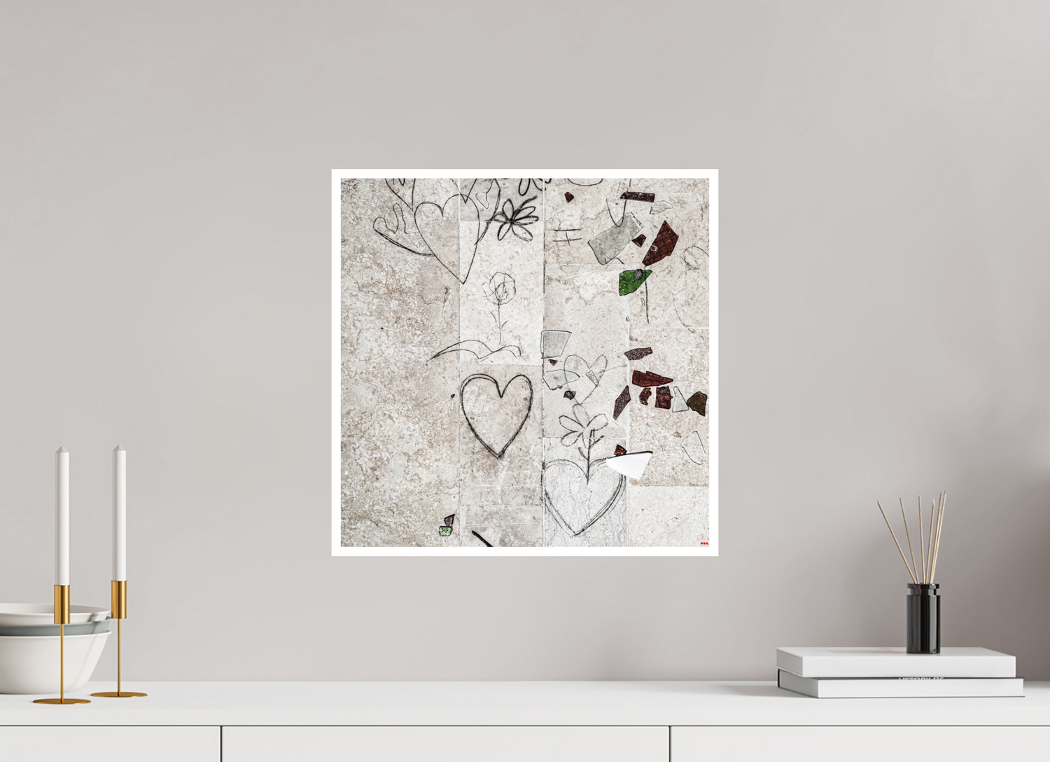 40 x 40 cm, Fine Art Print Hahnemühle William Turner RED³ PH Chandelier II