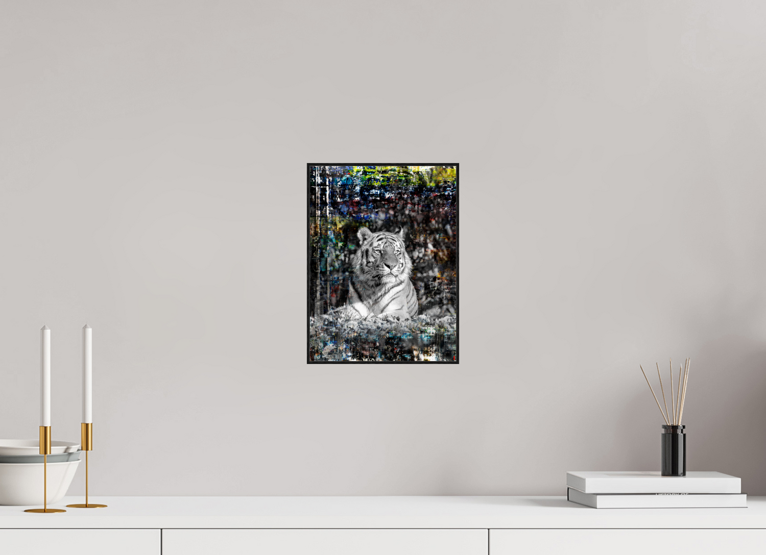 21 x 28 cm, Foto in ArtBox aus Massivholz Eiche schwarz RED³ WC Lubaya III