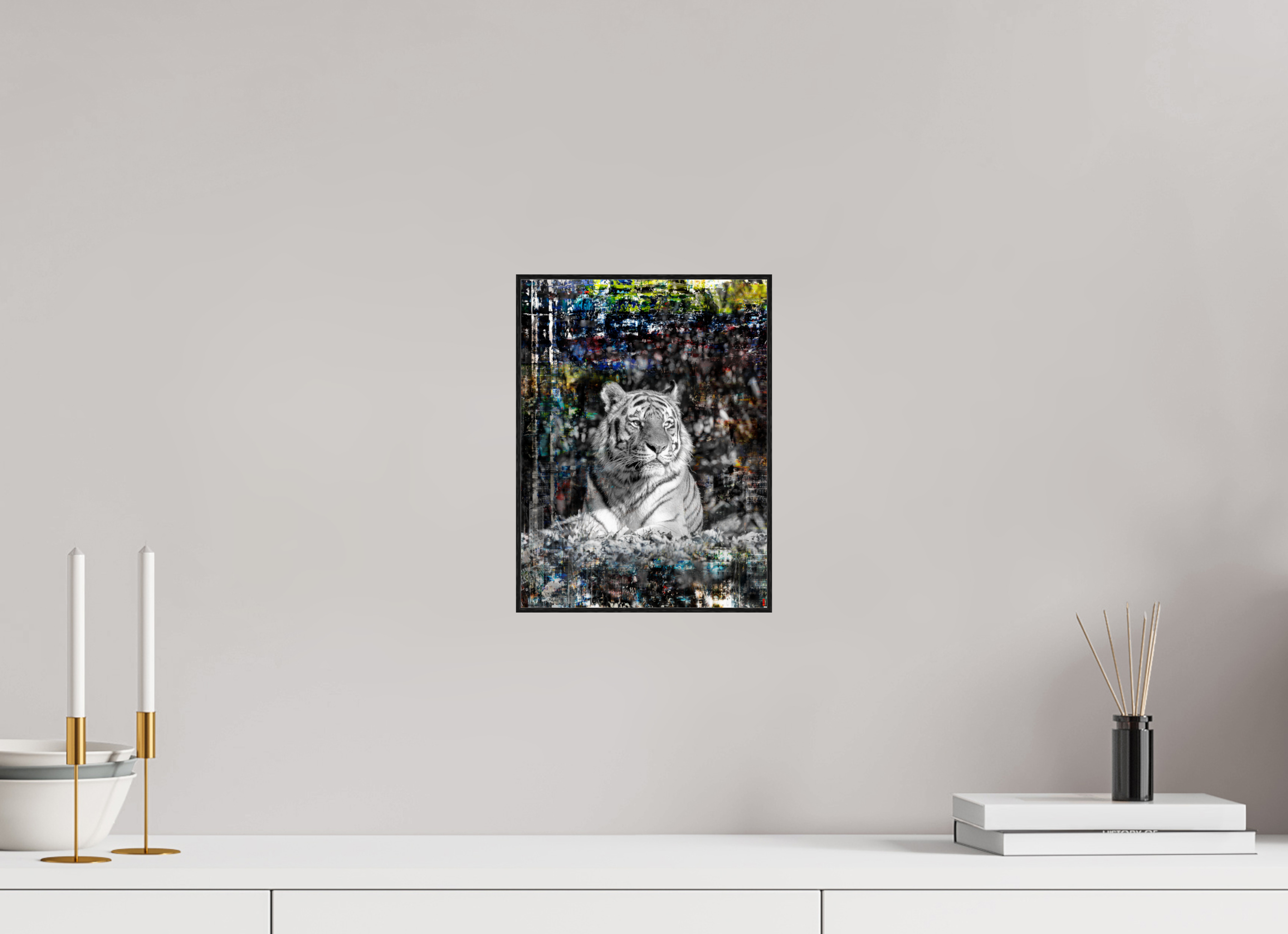 21 x 28 cm, Foto in ArtBox aus Massivholz Eiche schwarz RED³ WC Lubaya III