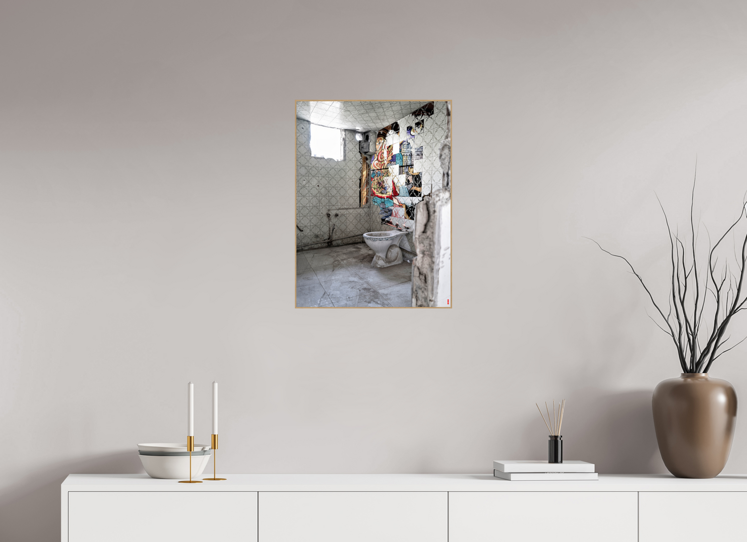 45 x 60 cm, Foto in ArtBox aus Massivholz Eiche natur RED³ SCSI Masirah III