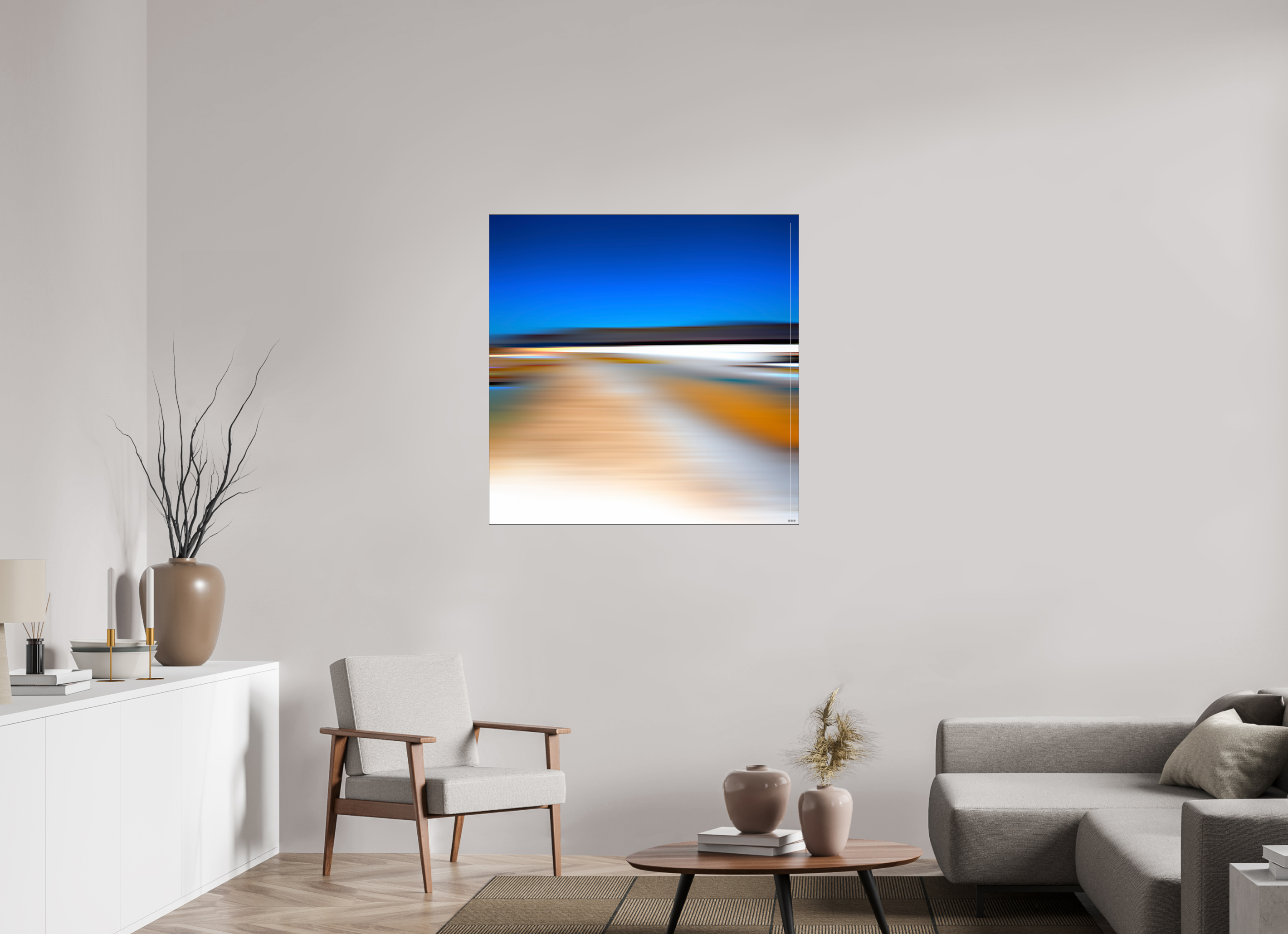 100 x 100 cm, Slimline Einfassung schwarz unter 2mm Acrylglas FA PH Antankara II