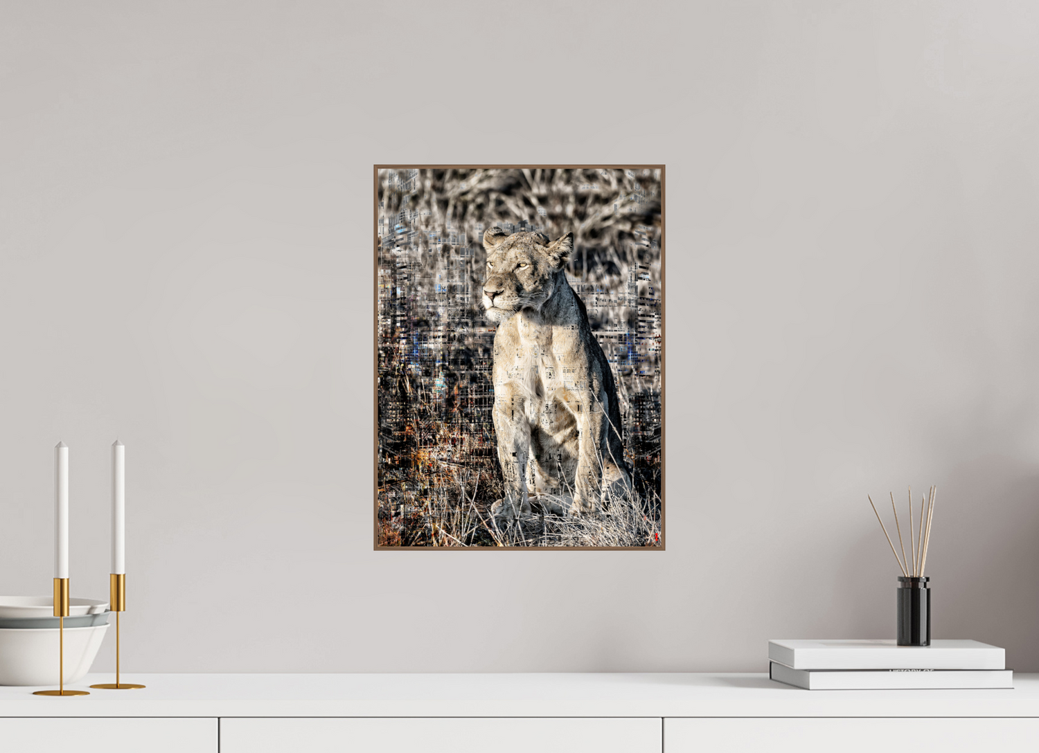 30 x 40 cm, Foto in ArtBox aus Massivholz Nussbaum RED³ WC Adwoa III