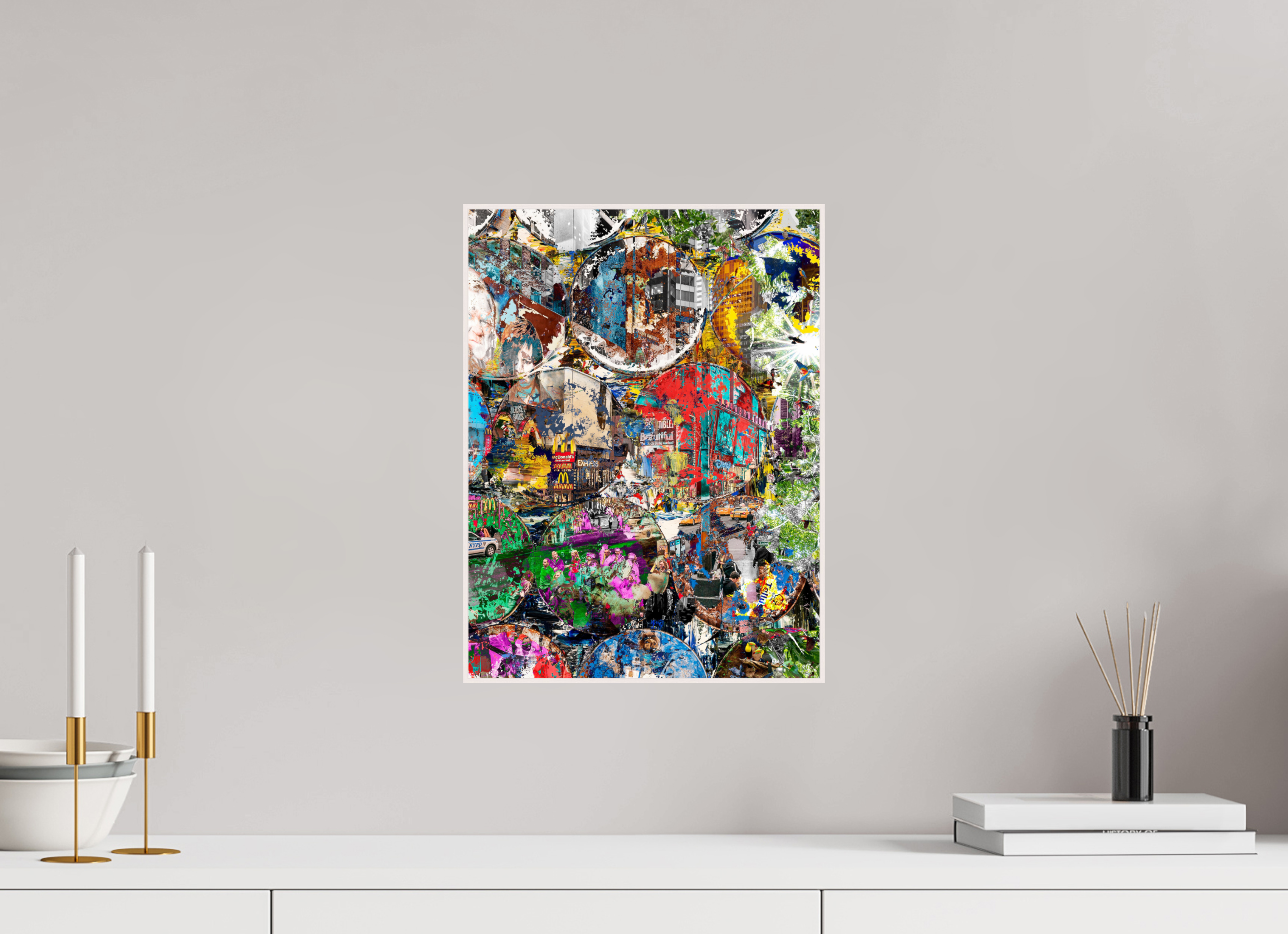 30 x 40 cm, Foto in ArtBox aus Massivholz Ahorn weiß RED³ HP Winston churchills boy III