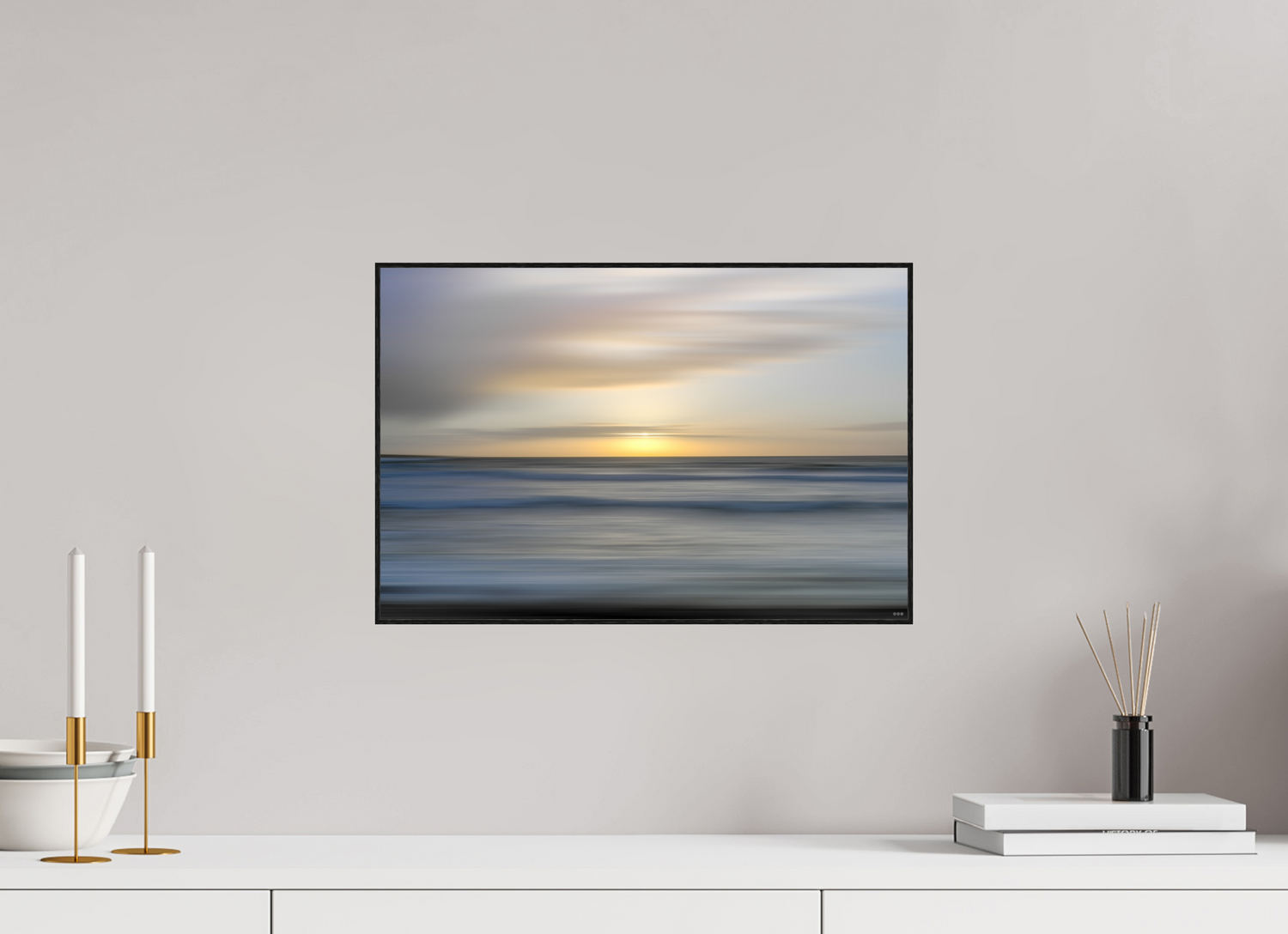 45 x 30 cm, Foto in ArtBox aus Massivholz Eiche schwarz RED³ PH Salome I