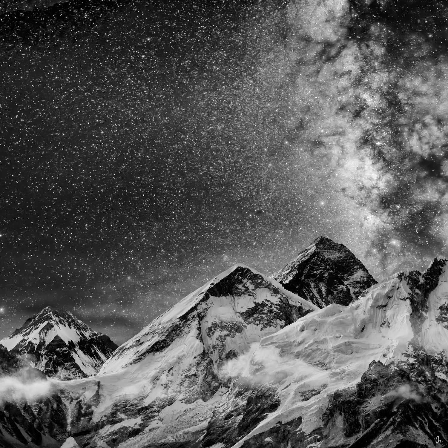Sternenhimmel über Mount Everest – Fine Art Fotografie aus der Serie HIMALAYA von Alexander Maria Lohmann