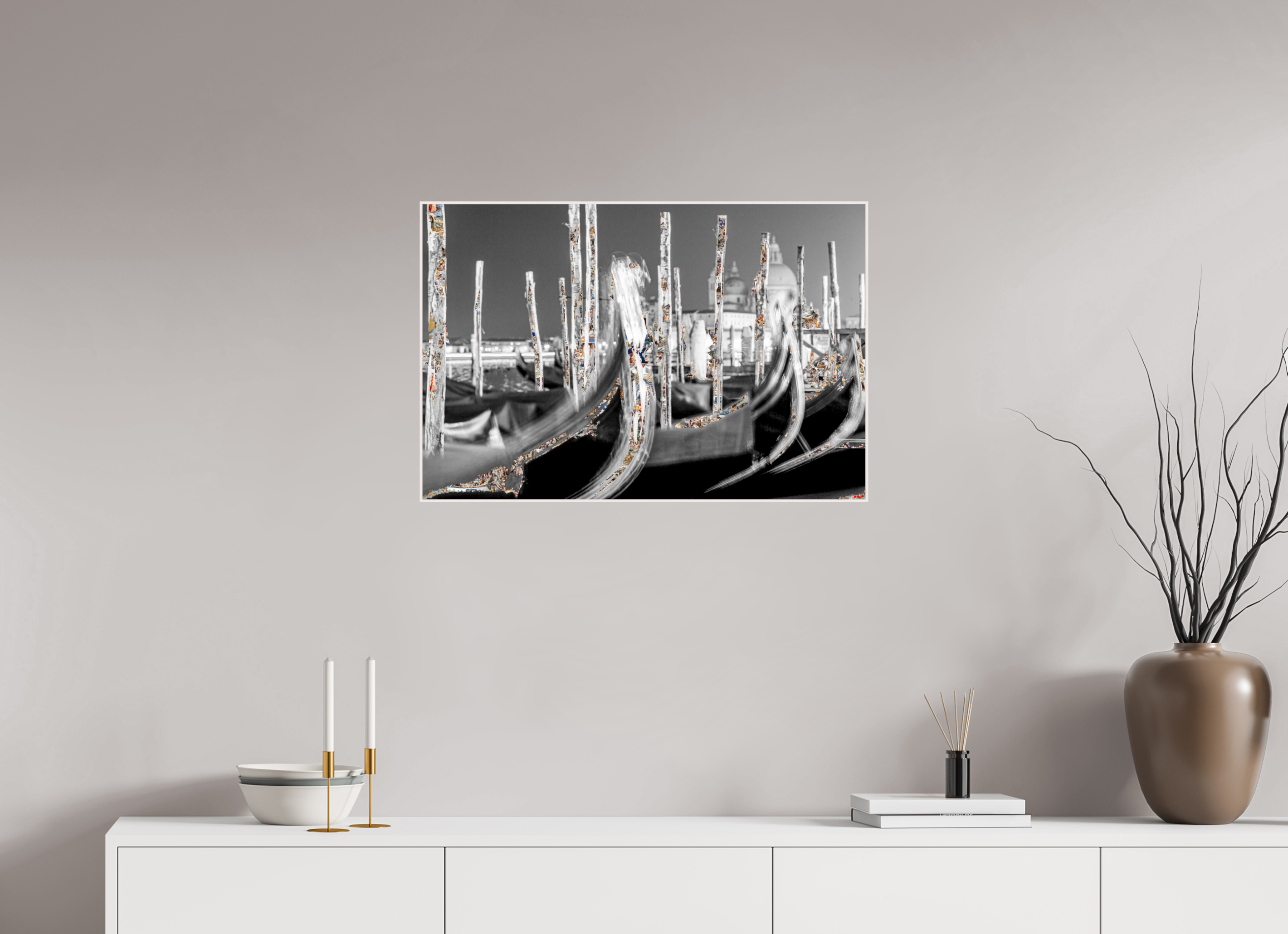 75 x 50 cm, Foto in ArtBox aus Massivholz Ahorn weiß RED³ HP Alina I