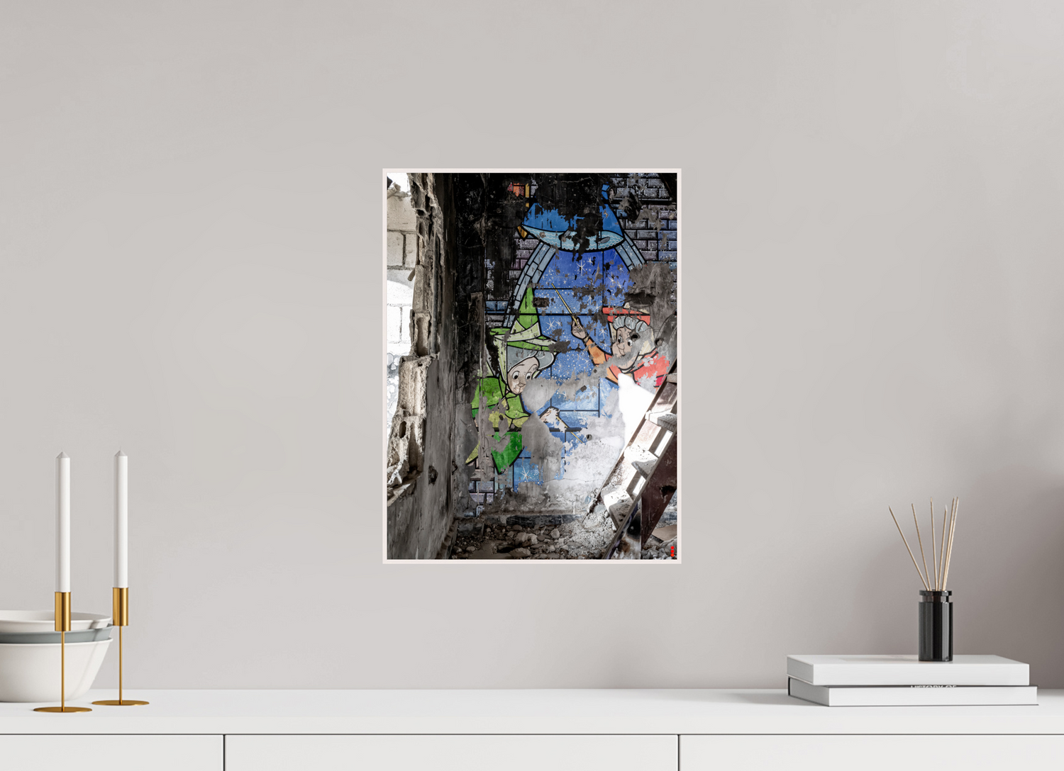 30 x 40 cm, Foto in ArtBox aus Massivholz Ahorn weiß RED³ SCSI Mazaya III