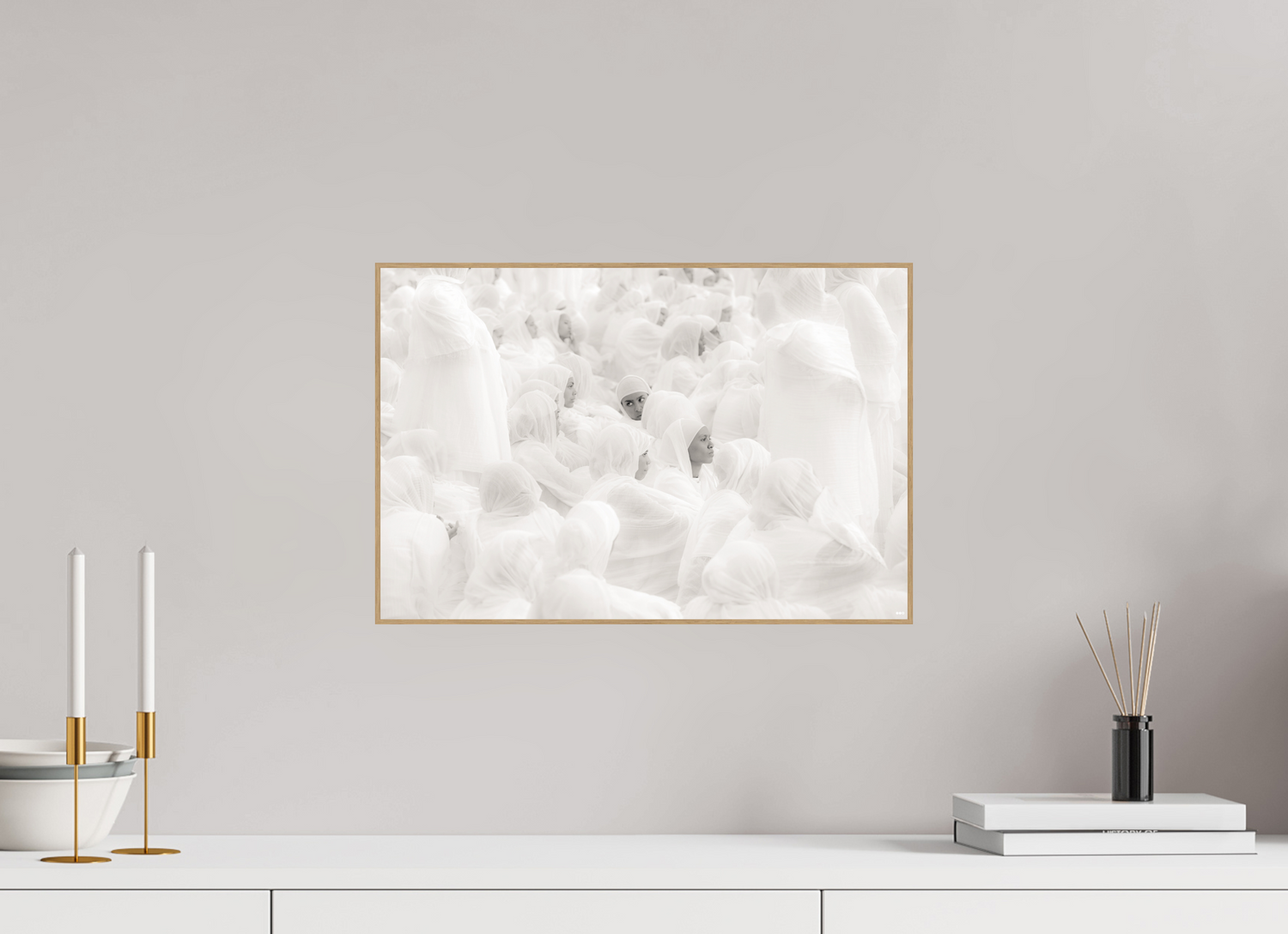 45 x 30 cm, Foto in ArtBox aus Massivholz Eiche natur RED³ PH Malia I