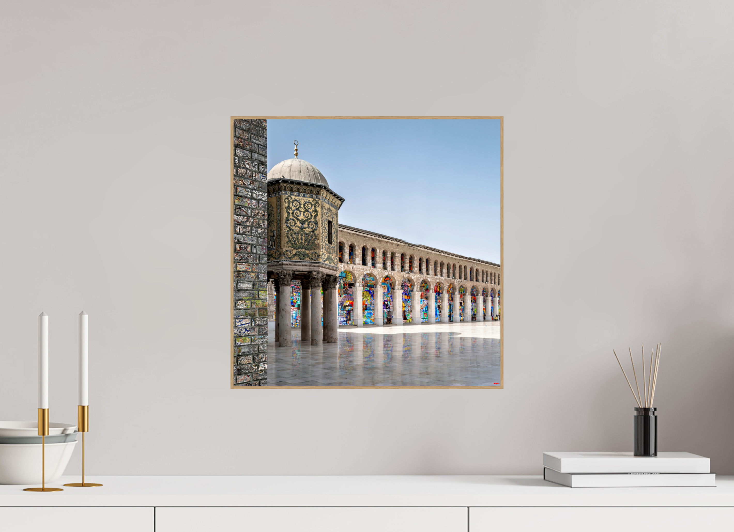 40 x 40 cm, Foto in ArtBox aus Massivholz Eiche natur RED³ SCSI Mazin II