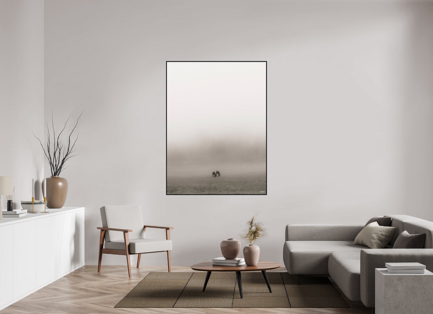 120 x 160 cm, Schattenfugen-Rahmen schwarz &amp; 2mm Acrylglas FA PH Mamello III