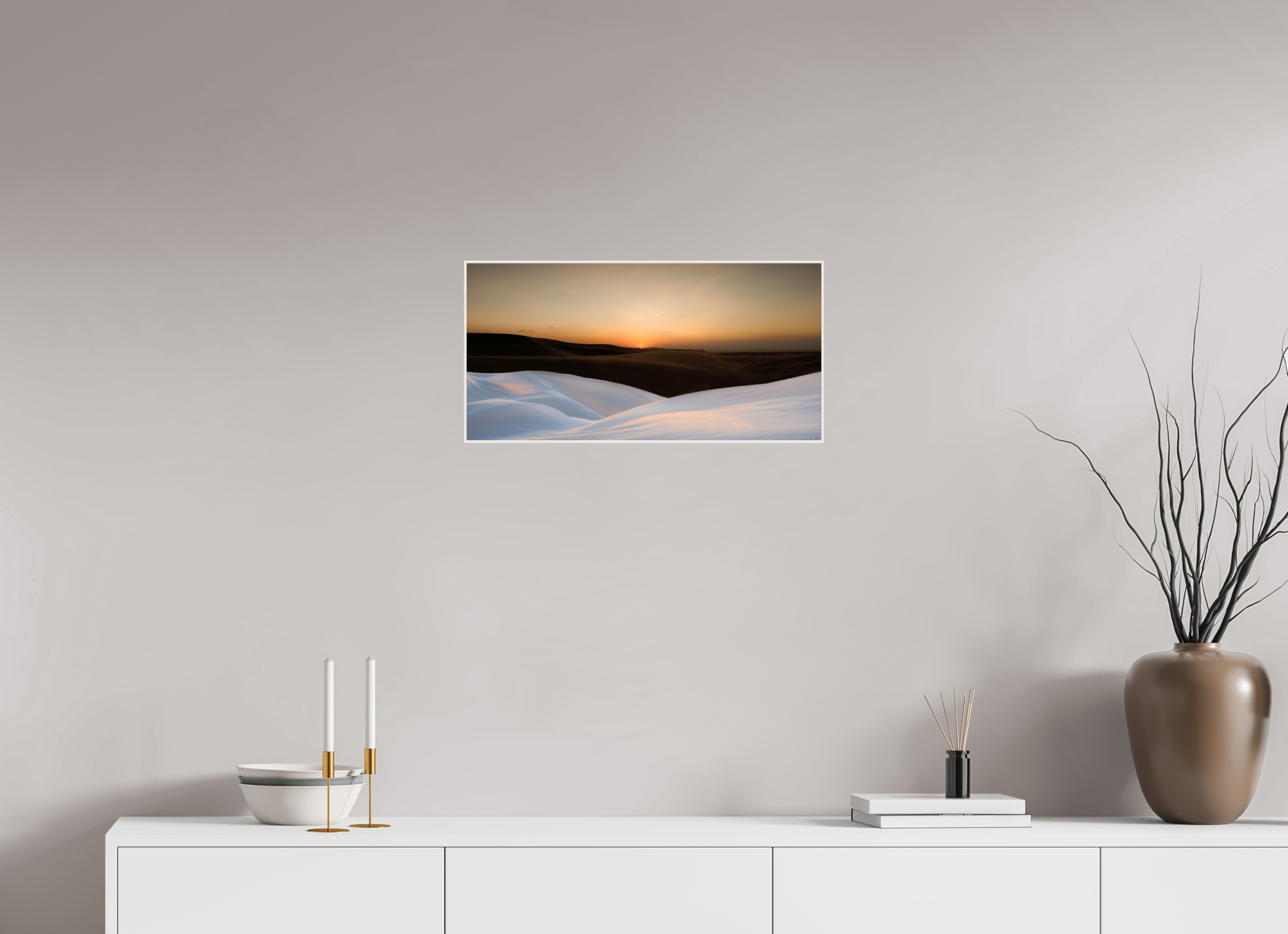 60 x 30 cm, Foto in ArtBox aus Massivholz Ahorn weiß RED³ PH Amirah V