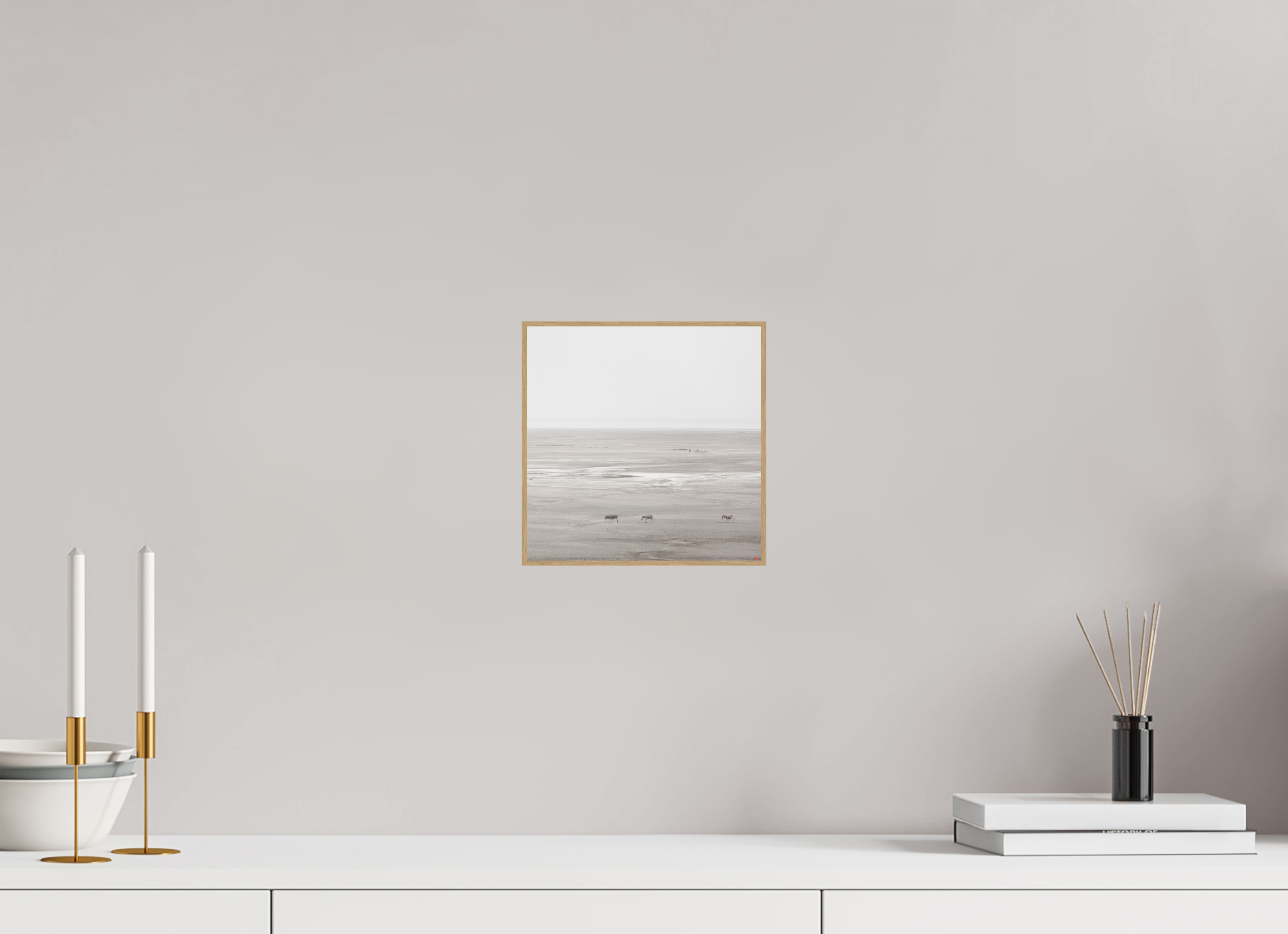 20 x 20 cm, Foto in ArtBox aus Massivholz Eiche natur RED³ PH Danai II