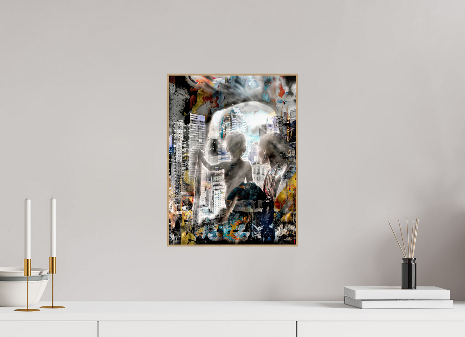 30 x 40 cm, Foto in ArtBox aus Massivholz Eiche natur RED³ HP Sukama III