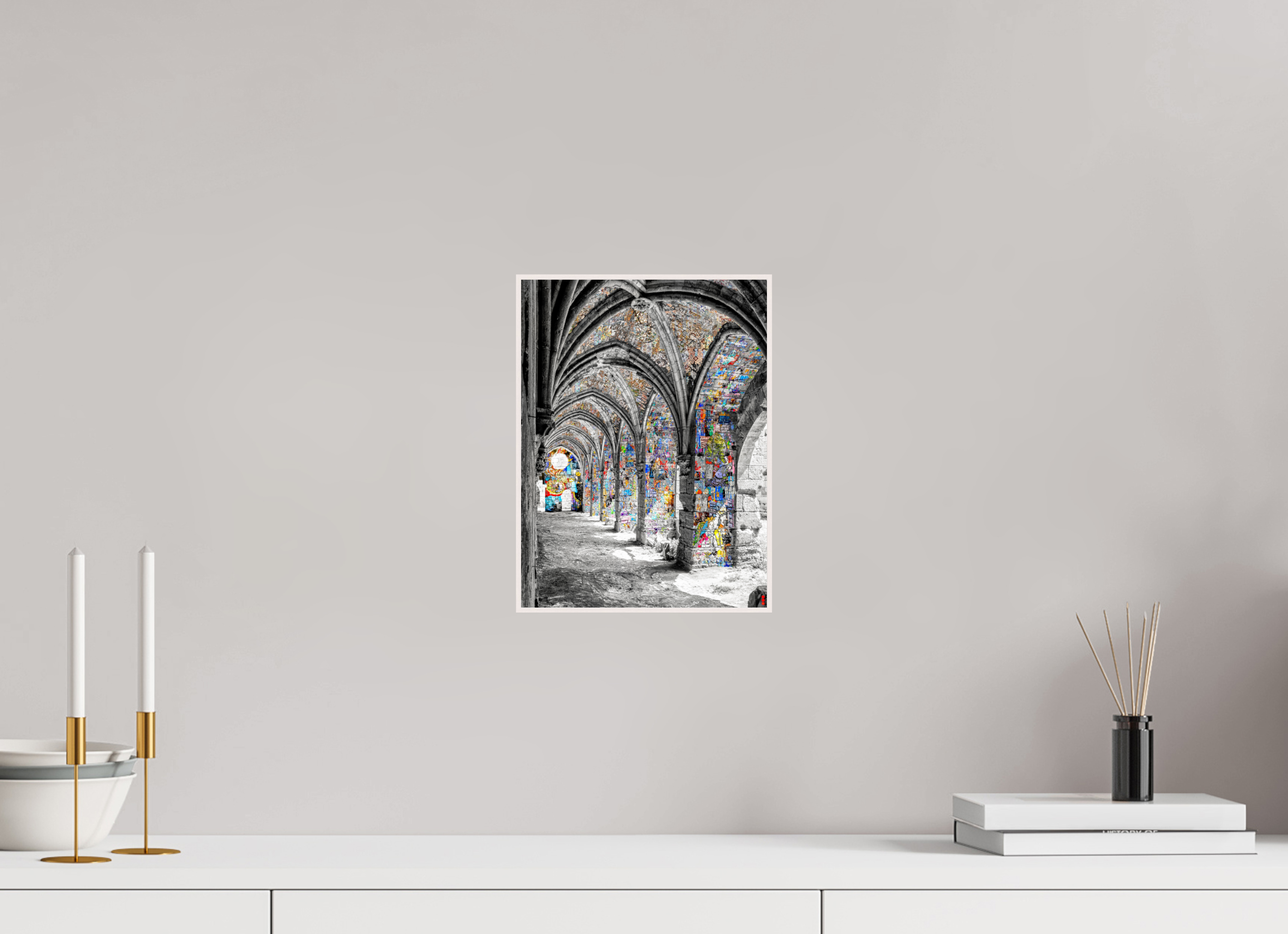 21 x 28 cm, Foto in ArtBox aus Massivholz Ahorn weiß RED³ SCSI Malik III