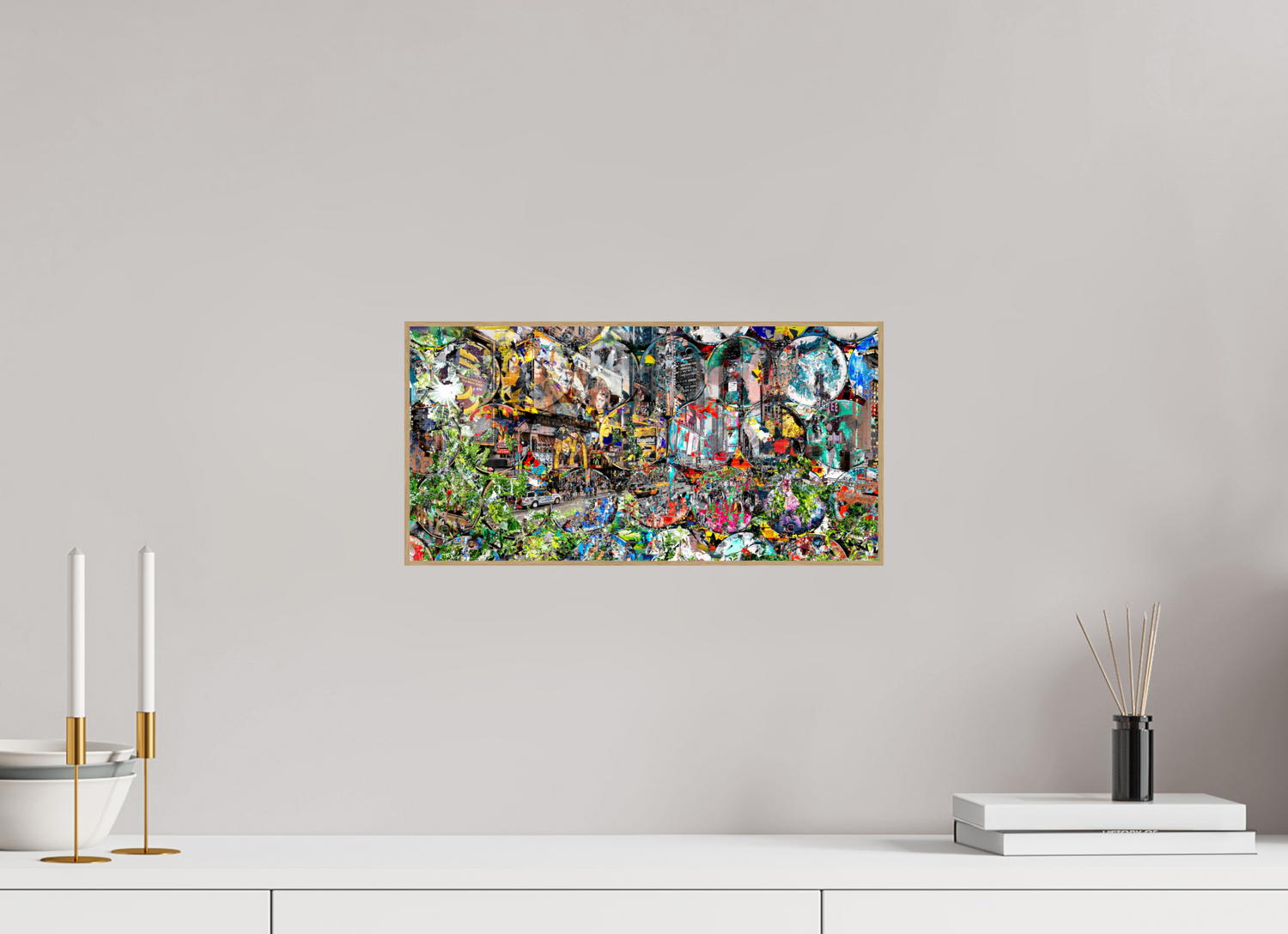 40 x 20 cm, Foto in ArtBox aus Massivholz Eiche natur RED³ HP Winston churchills boy V