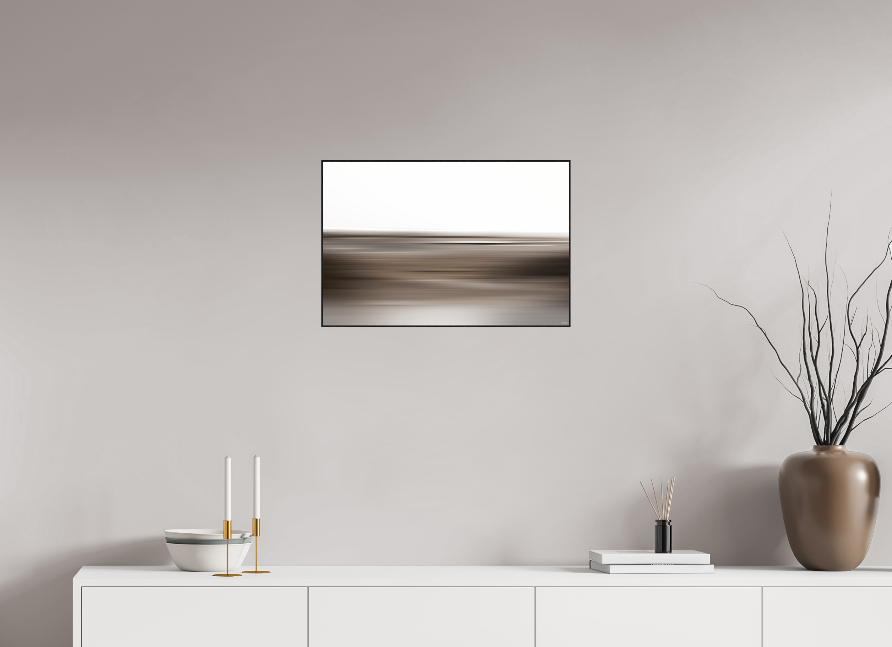 60 x 40 cm, Foto in ArtBox aus Massivholz Eiche schwarz RED³ PH Adisa I