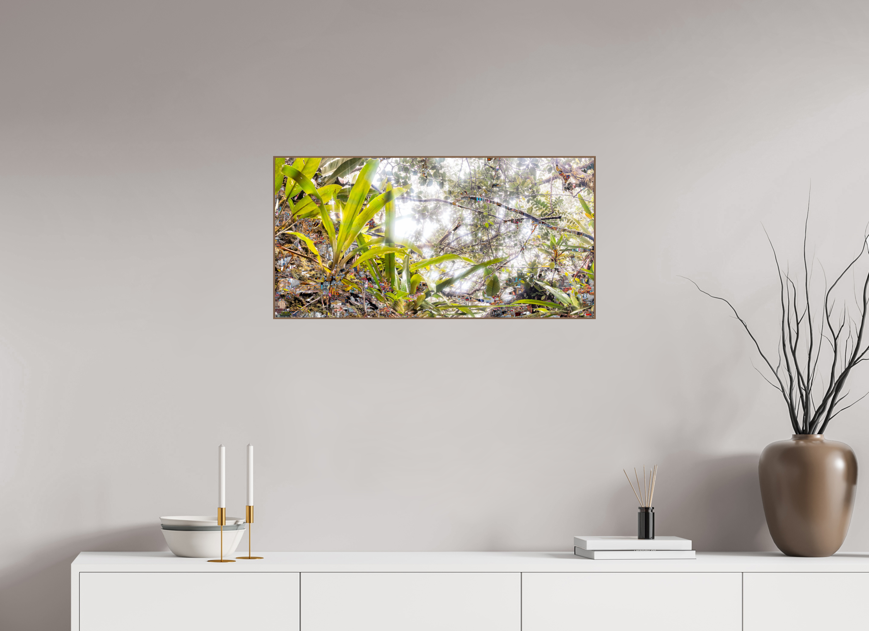 80 x 40 cm, Foto in ArtBox aus Massivholz Nussbaum RED³ HP Amara V