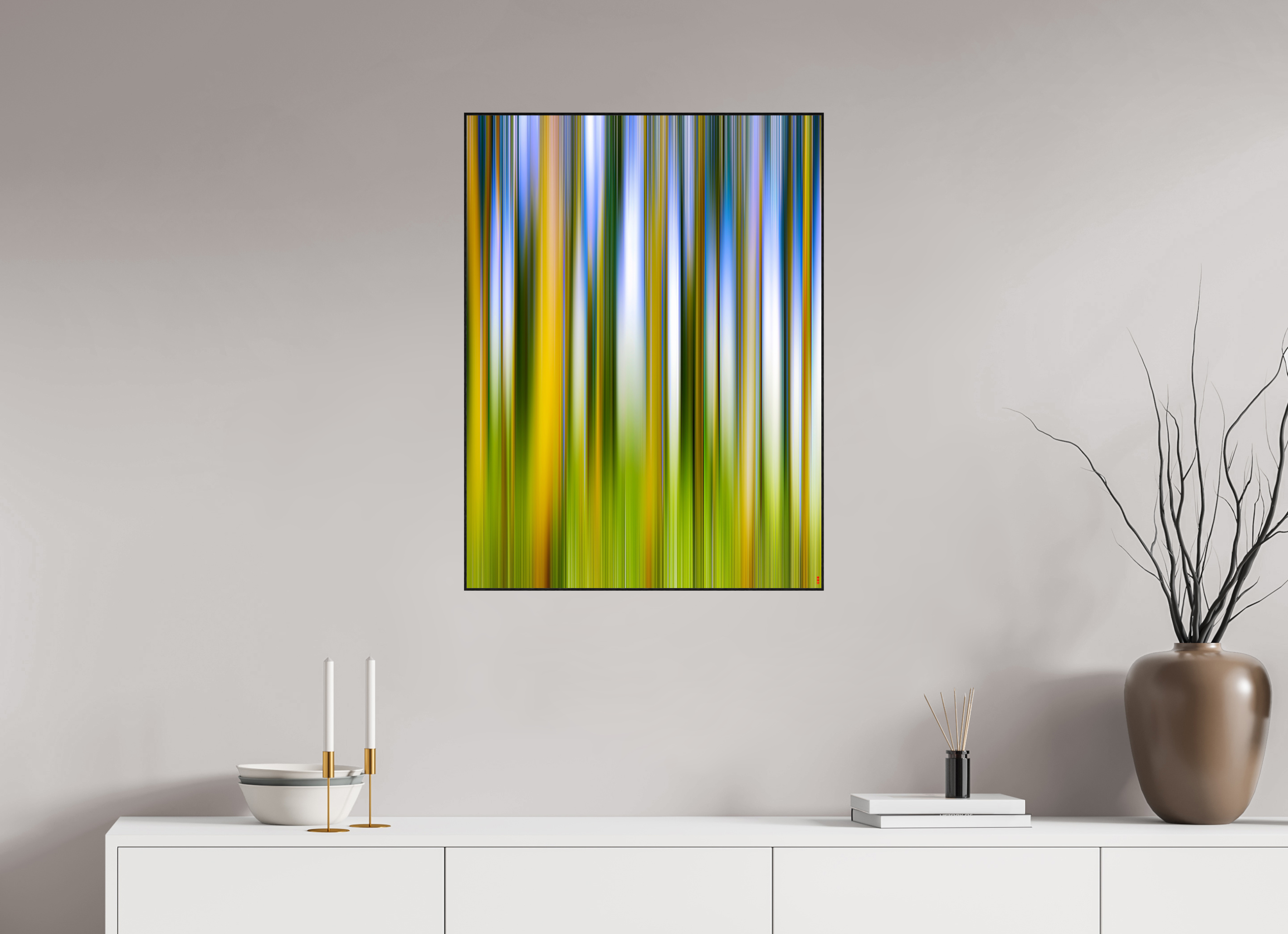 60 x 80 cm, Foto in ArtBox aus Massivholz Eiche schwarz RED³ PH Ayashe III