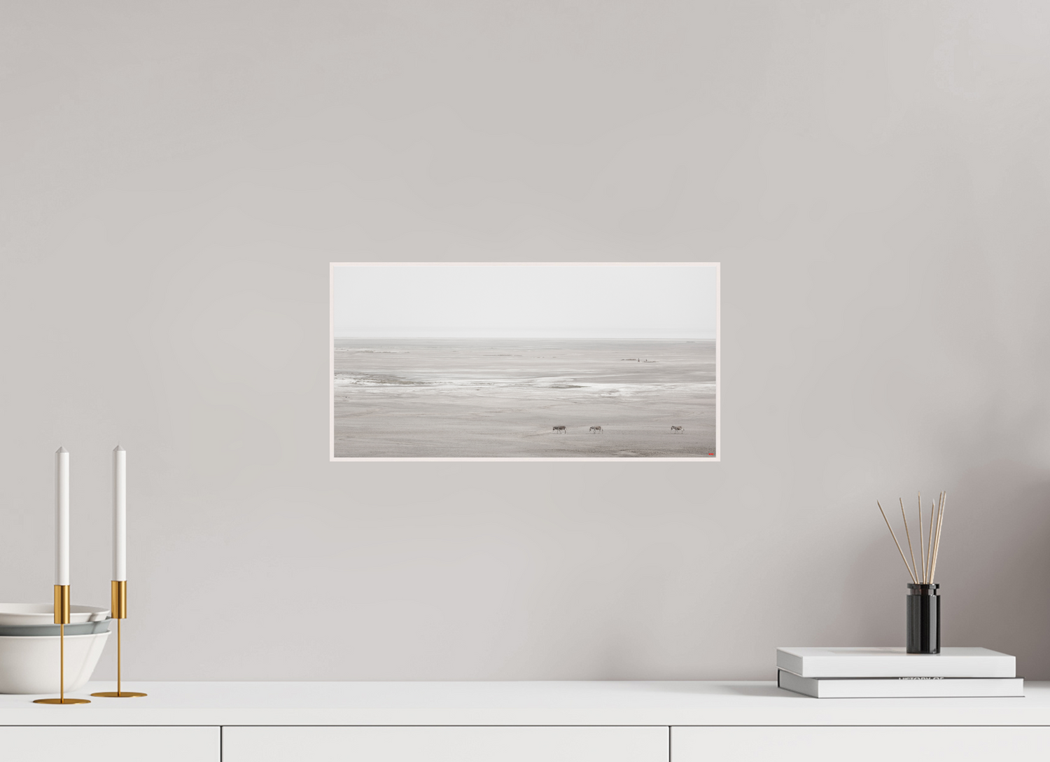 40 x 20 cm, Foto in ArtBox aus Massivholz Ahorn weiß RED³ PH Danai V