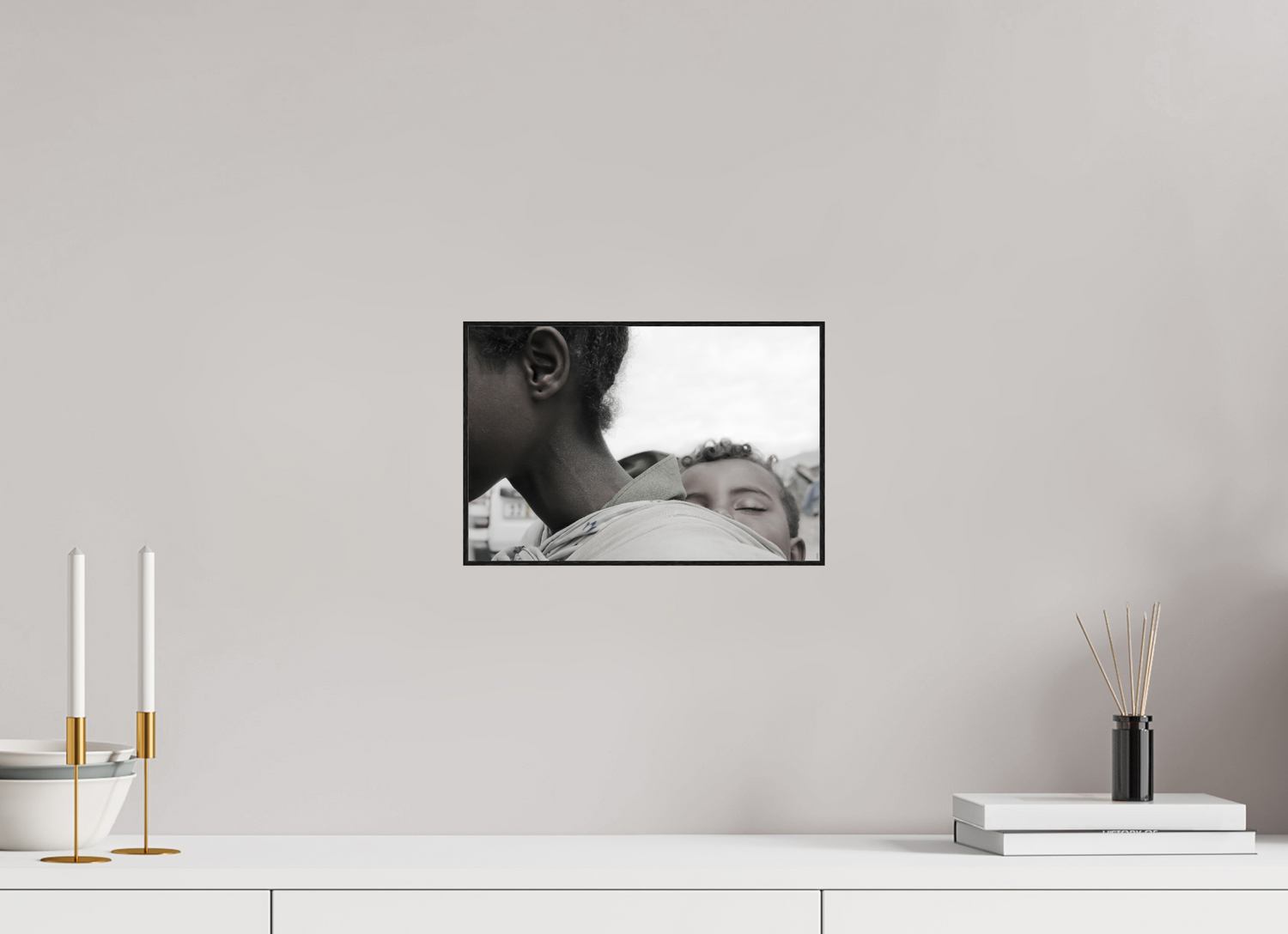 30 x 20 cm, Foto in ArtBox aus Massivholz Eiche schwarz RED³ PH Machui I